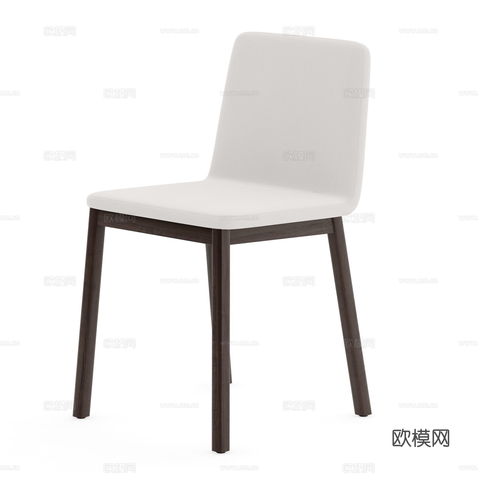 现代意式极简布艺椅子3d模型