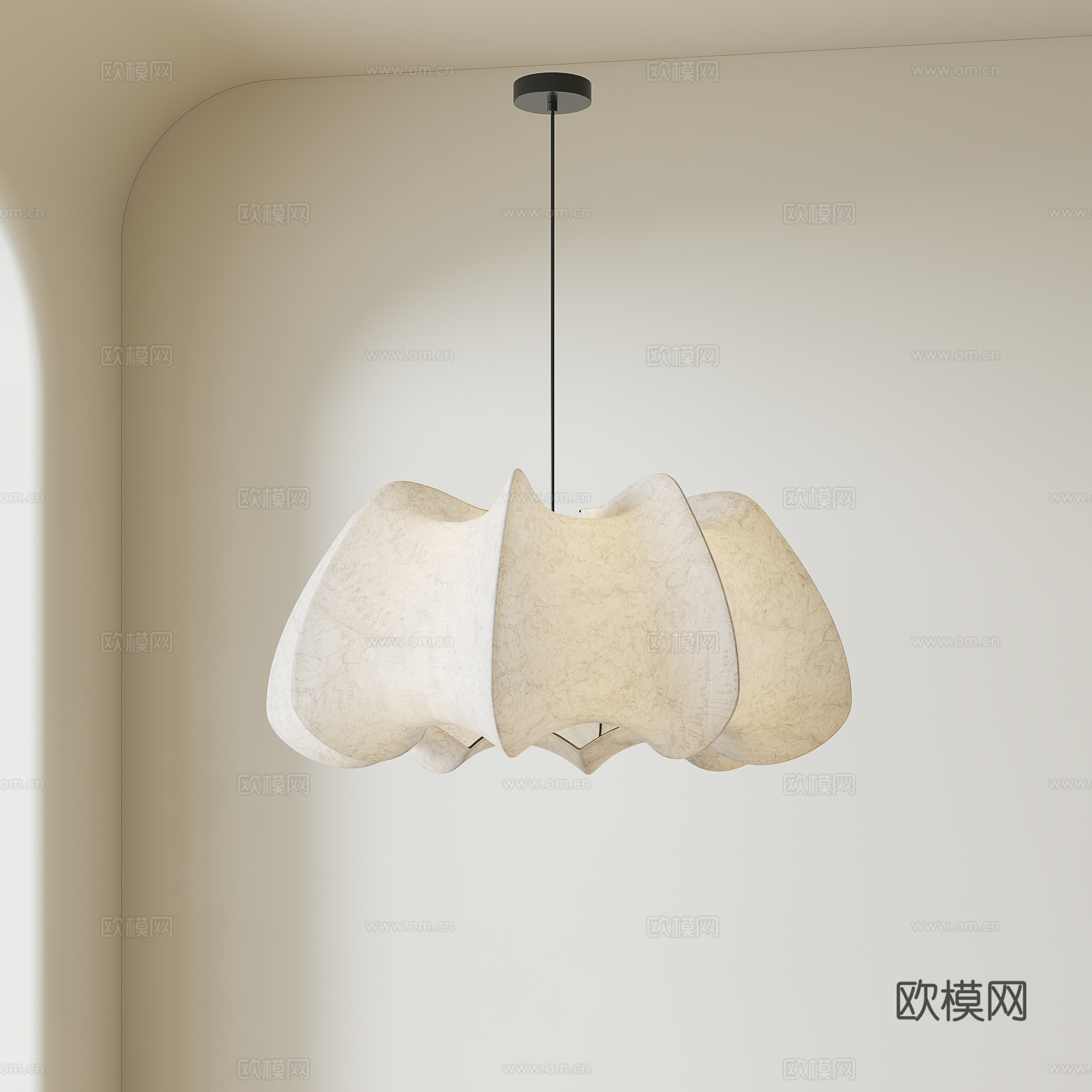 中古灯笼吊灯 卧室吊灯su模型