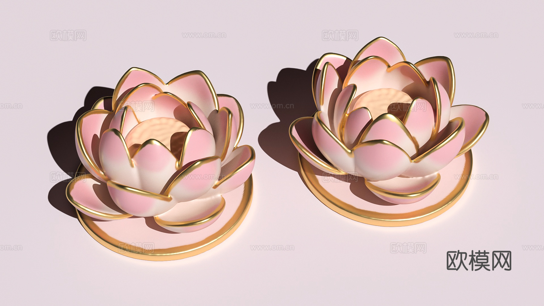 荷花饰品雕塑摆件盲盒手办3d模型