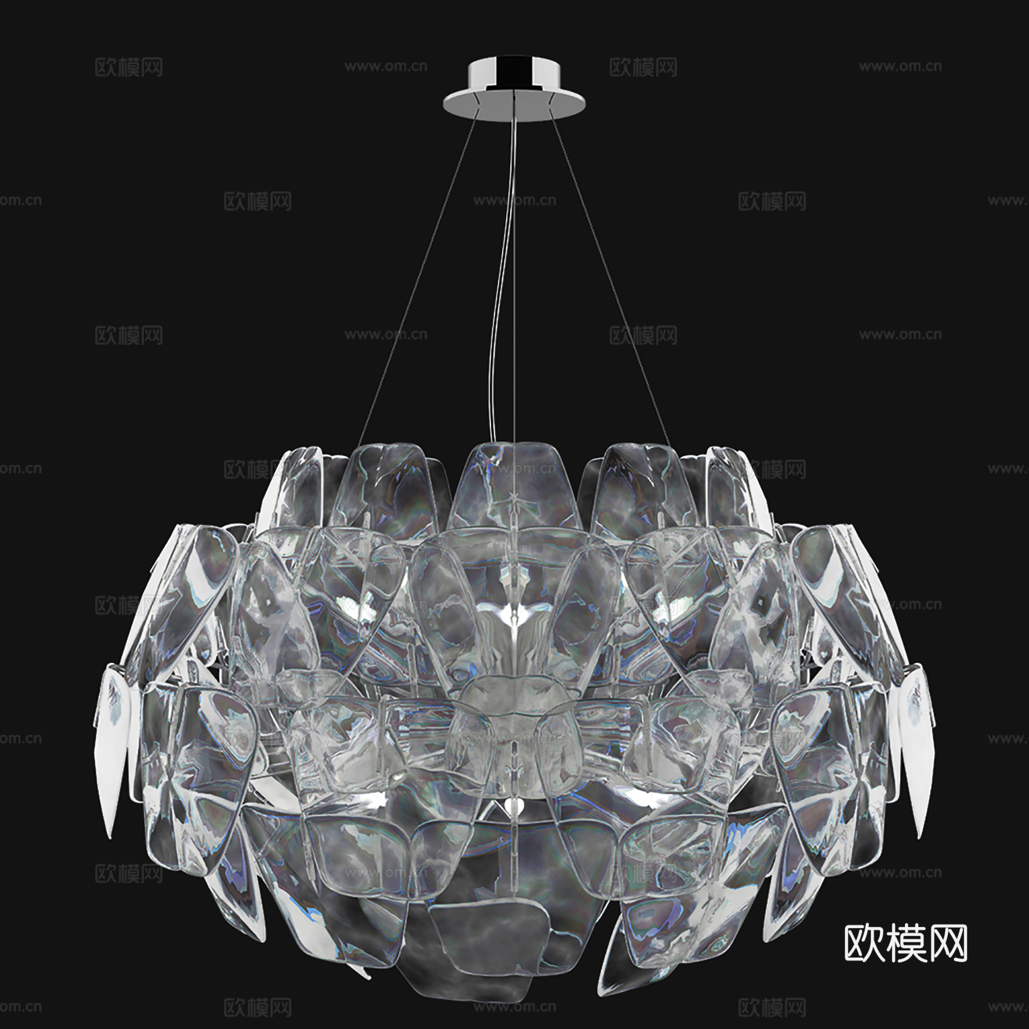 现代吊灯  水晶吊灯 客厅卧室吊灯su模型