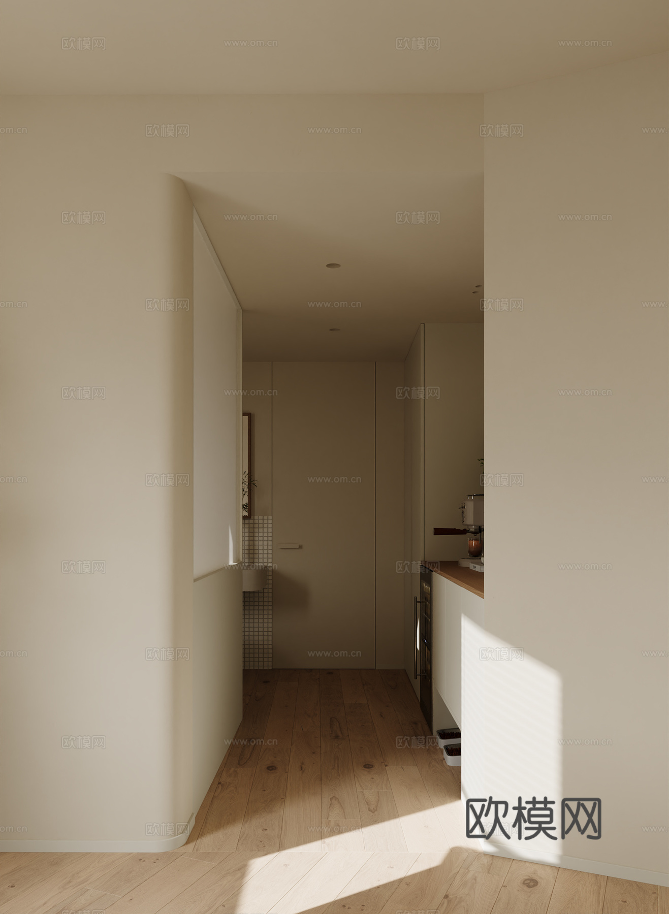 现代玄关过道3d模型