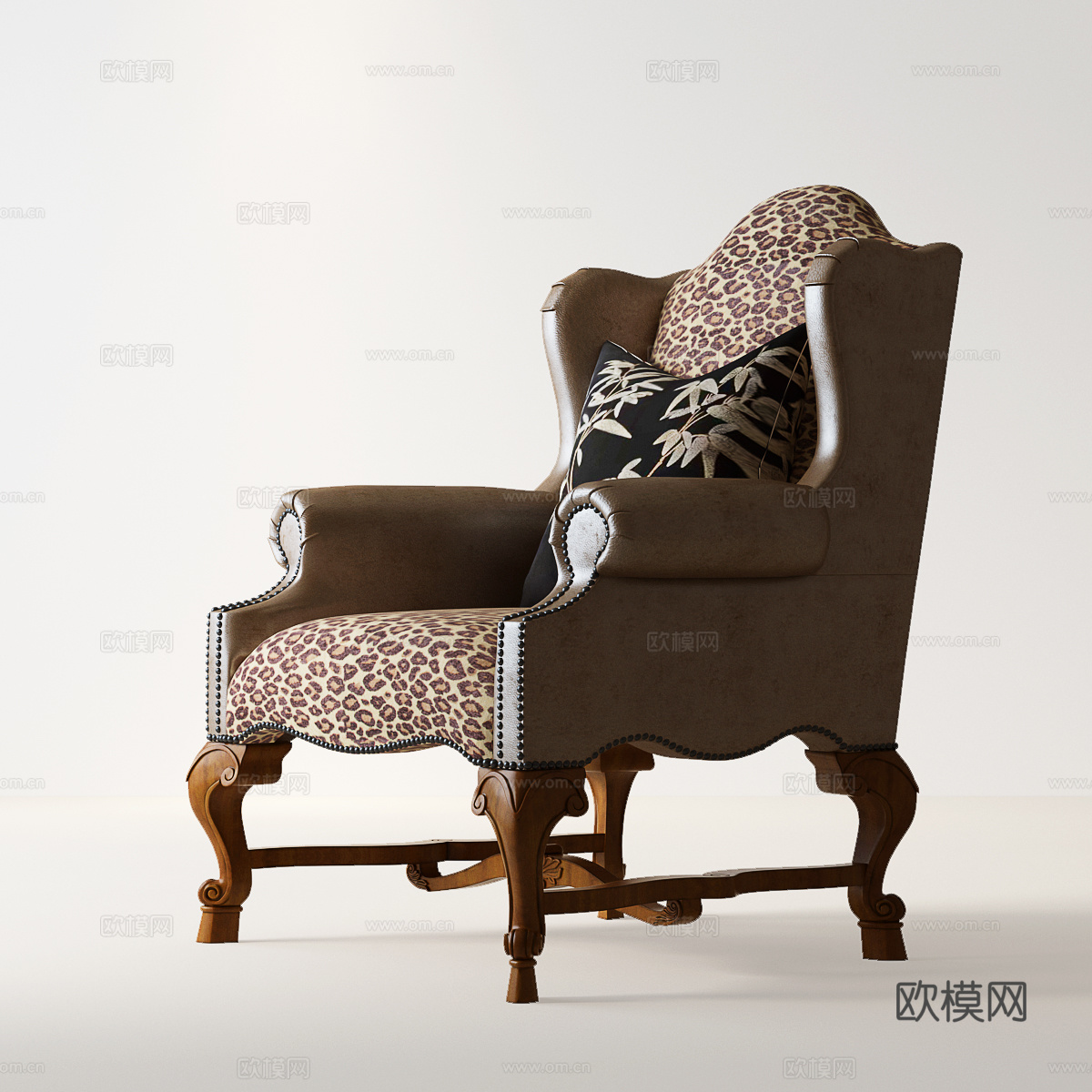 美式中古休闲椅 法式中古休闲椅 美式休闲椅 法式休闲椅 美式3d模型