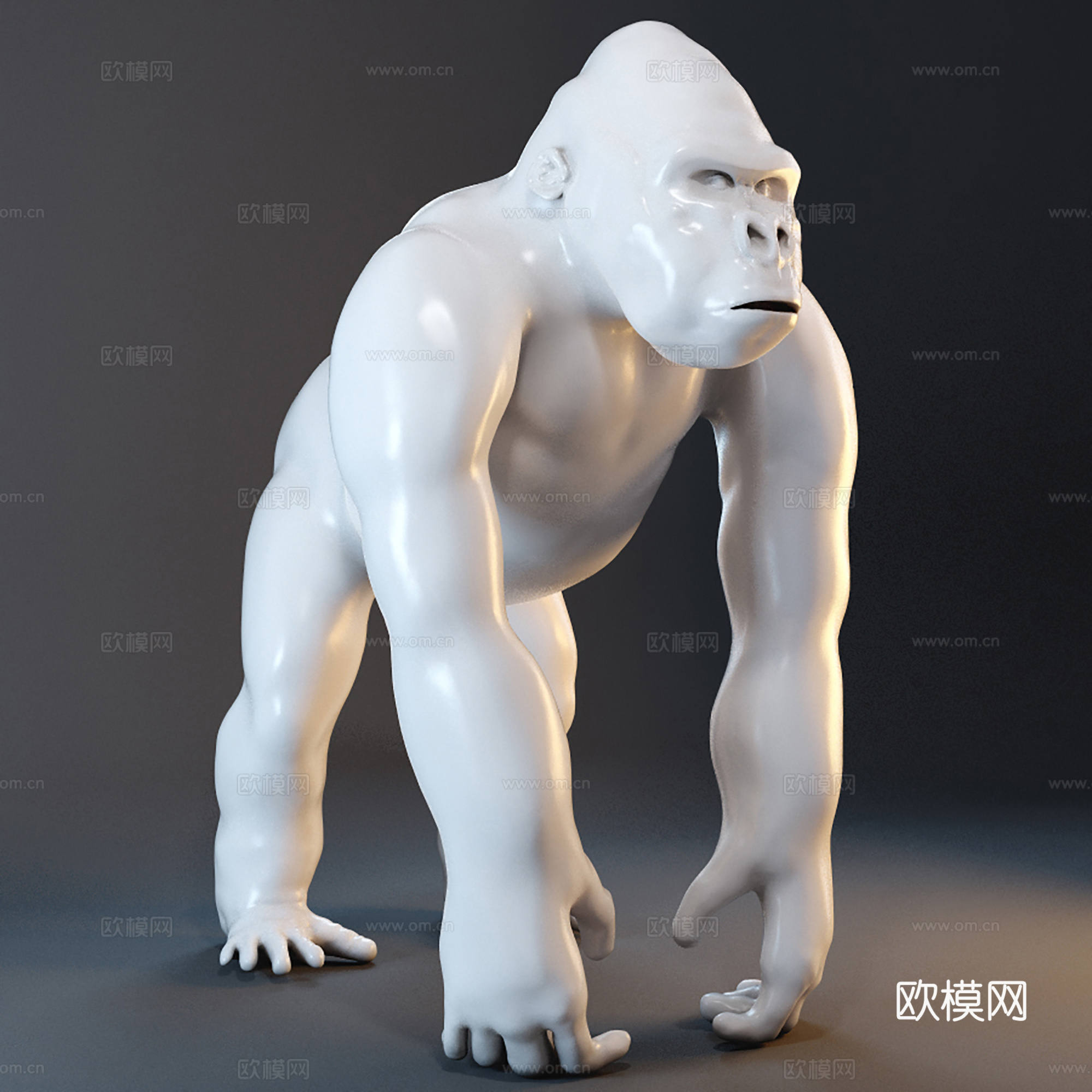 现代雕塑   雕塑摆件 大猩猩雕塑su模型