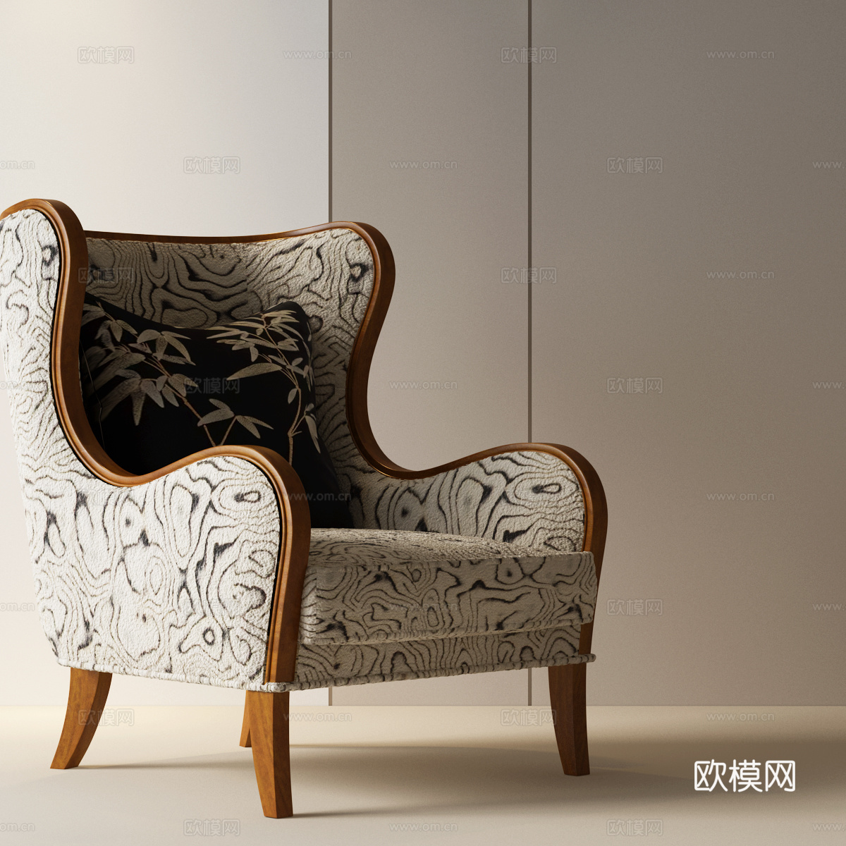 美式中古休闲椅 法式中古休闲椅 美式休闲椅 法式休闲椅 美式3d模型