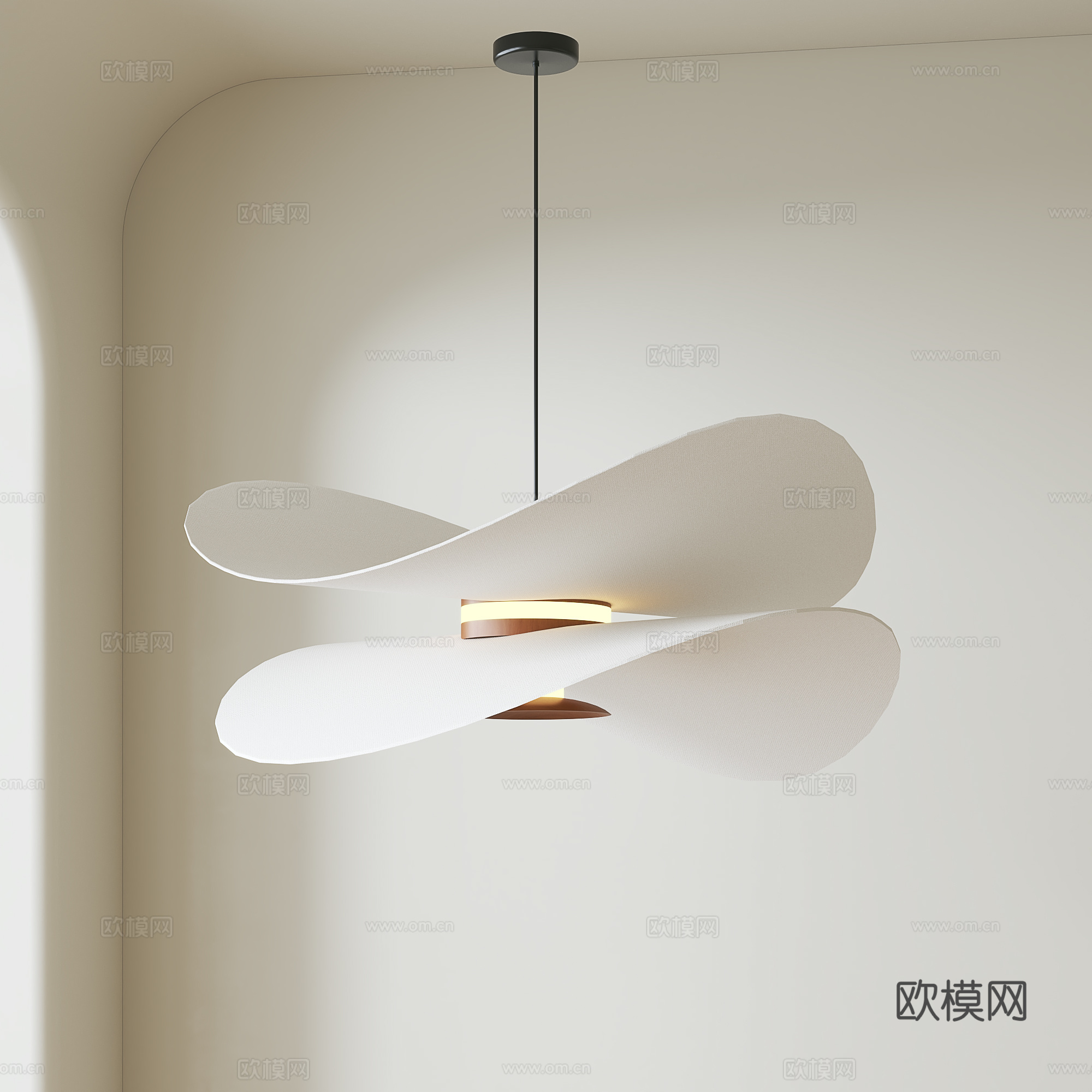 现代中古吊灯 儿童吊灯su模型