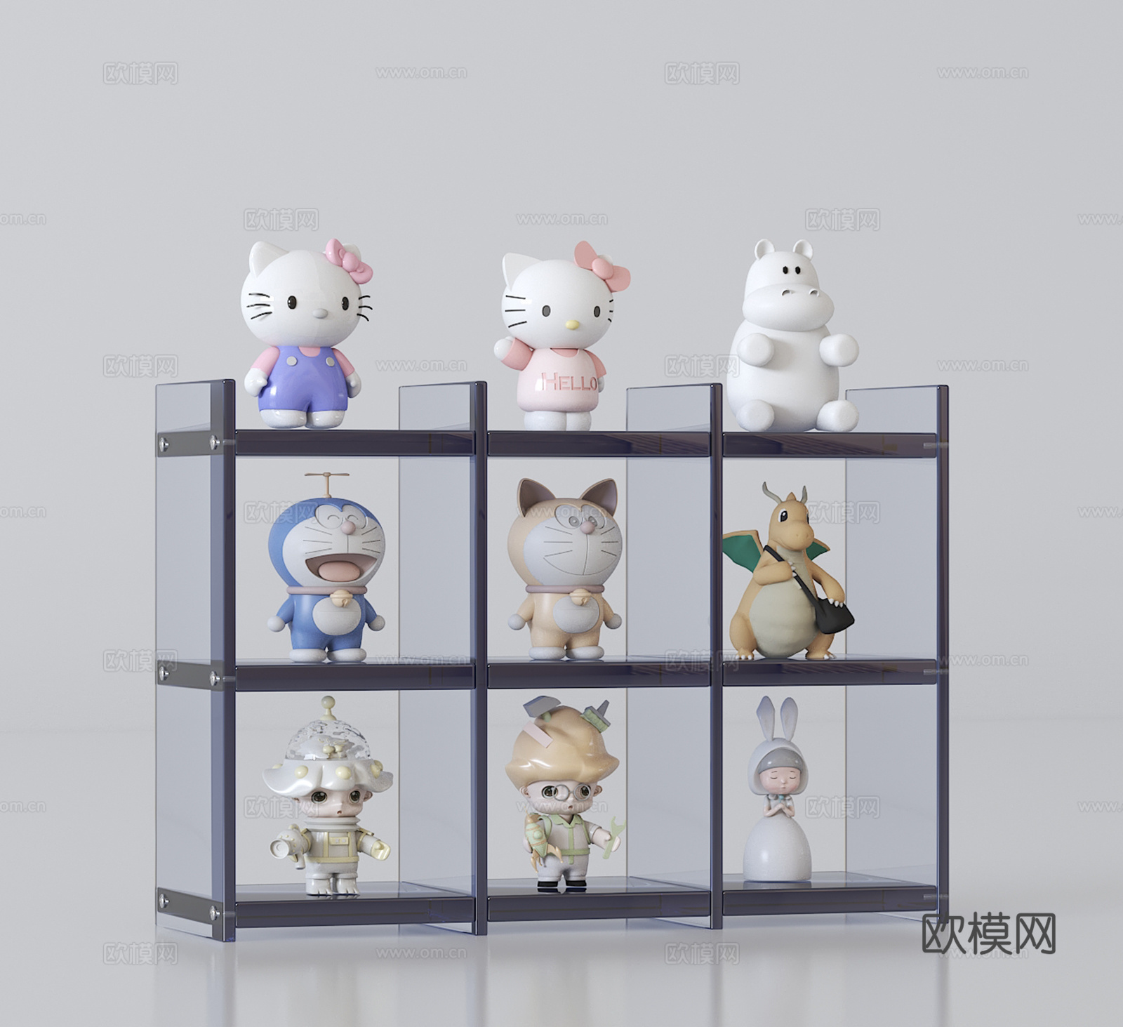 现代潮玩手办3d模型