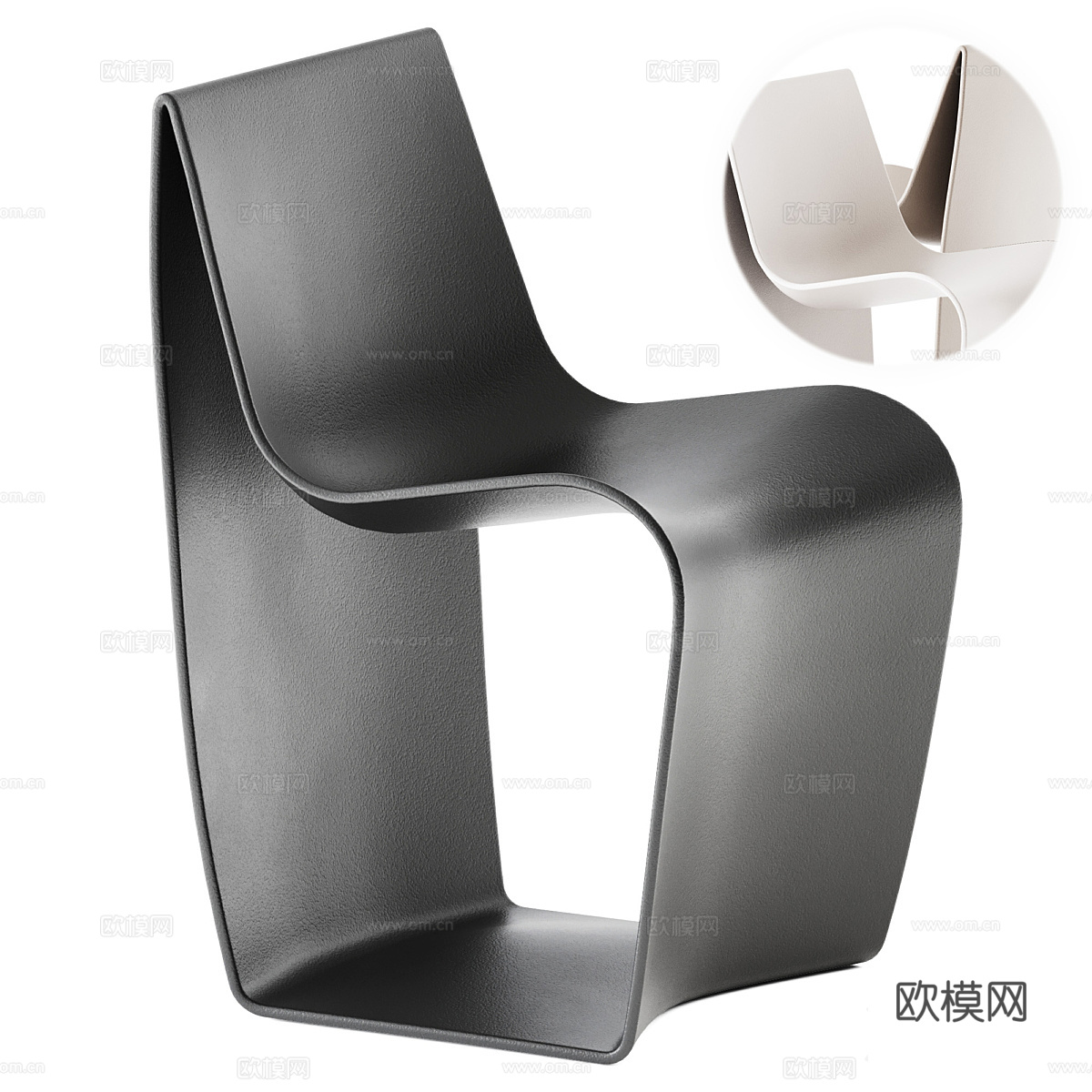 MDF Italia 标志哑光椅3d模型
