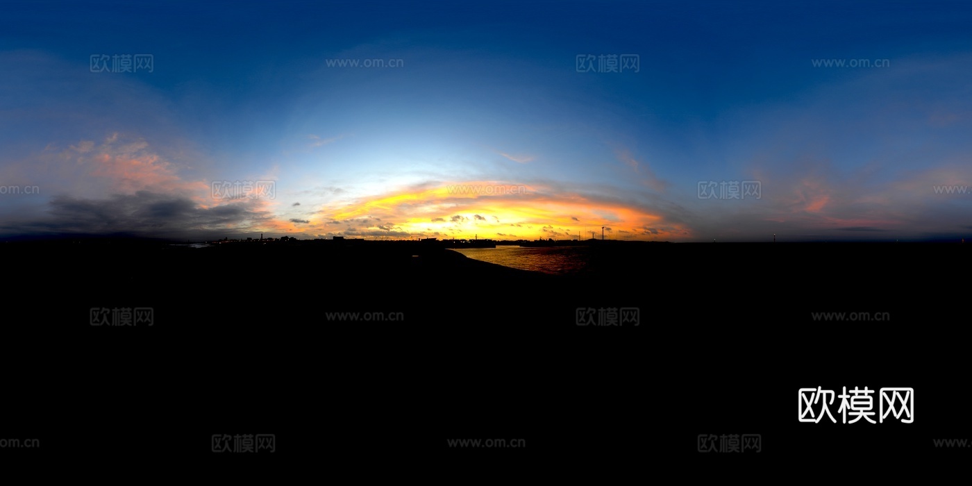 清晨天空道路外景