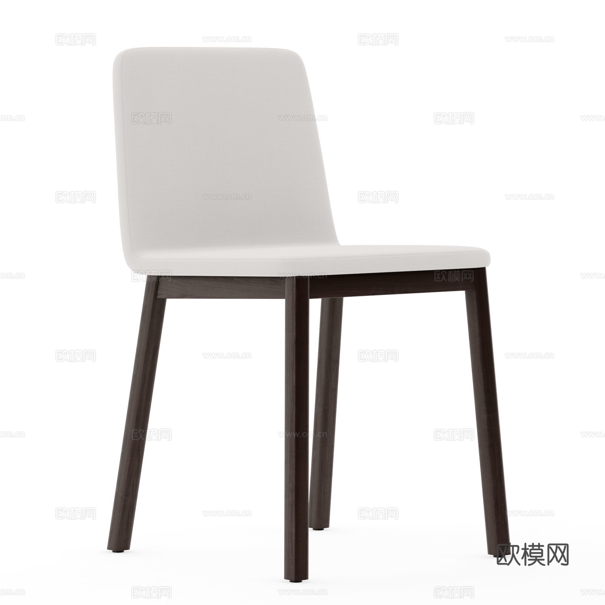 现代意式极简布艺椅子3d模型