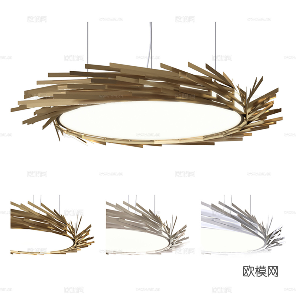 吊灯 装饰灯 圆环灯3d模型
