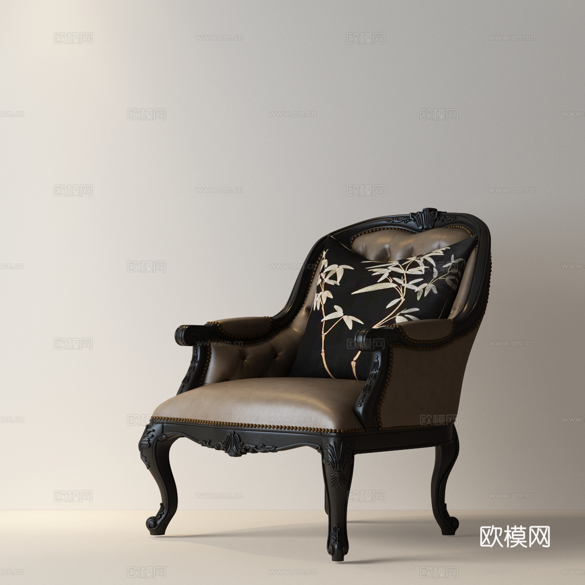 美式中古休闲椅 法式中古休闲椅 美式休闲椅 法式休闲椅 美式3d模型