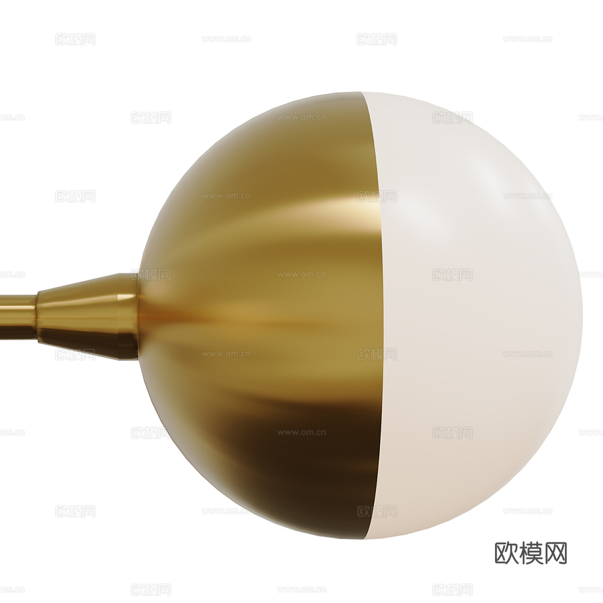 现代轻奢多头装饰吸顶灯3d模型