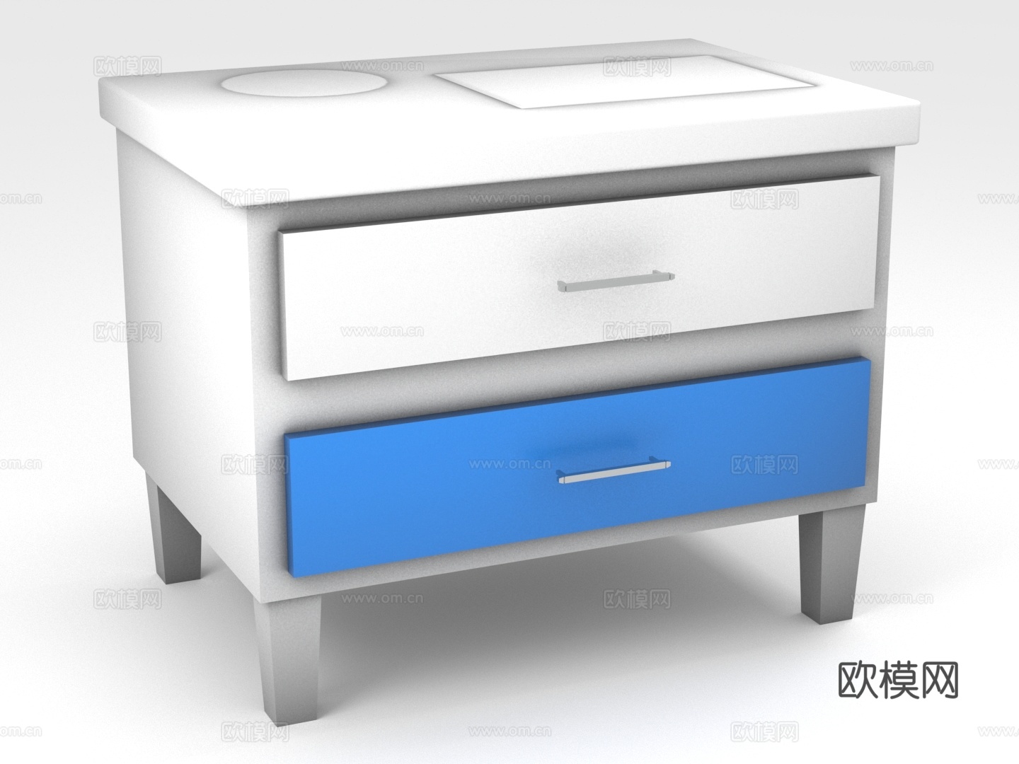 抽屉柜 储物柜 床头柜 边柜 医疗柜 柜子3d模型