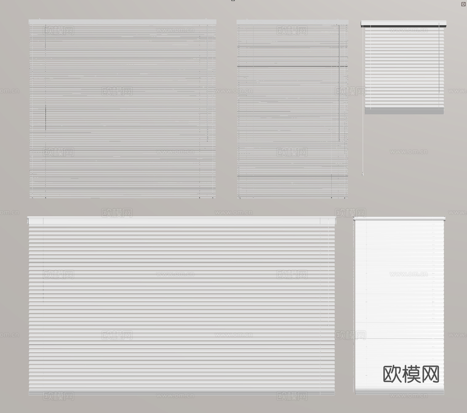 百叶窗帘 拉帘 卷帘su模型
