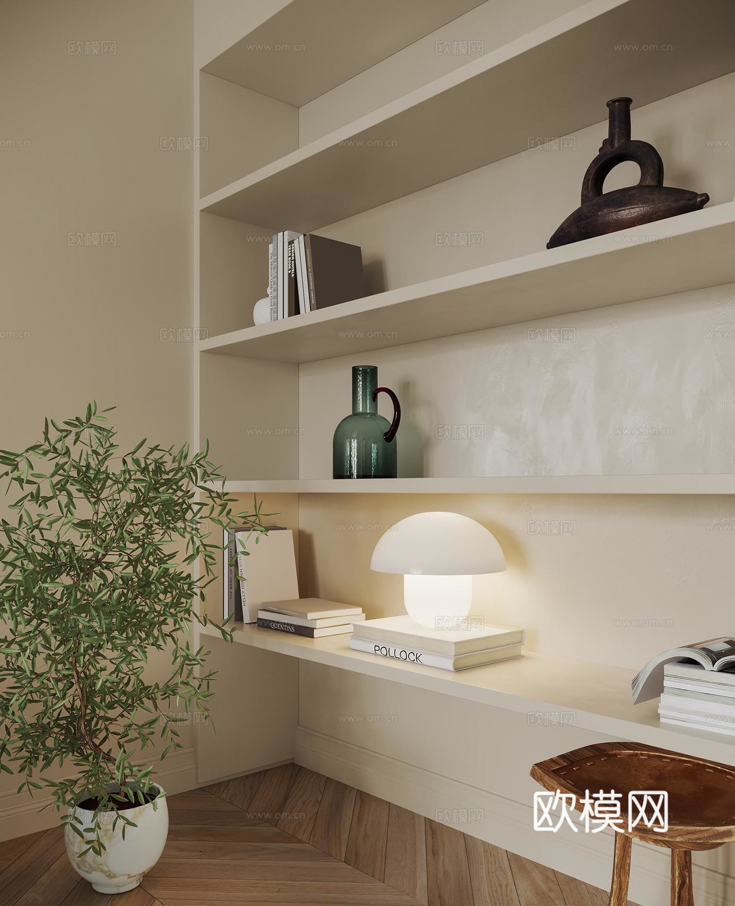 现代装饰摆件 异形灯3d模型