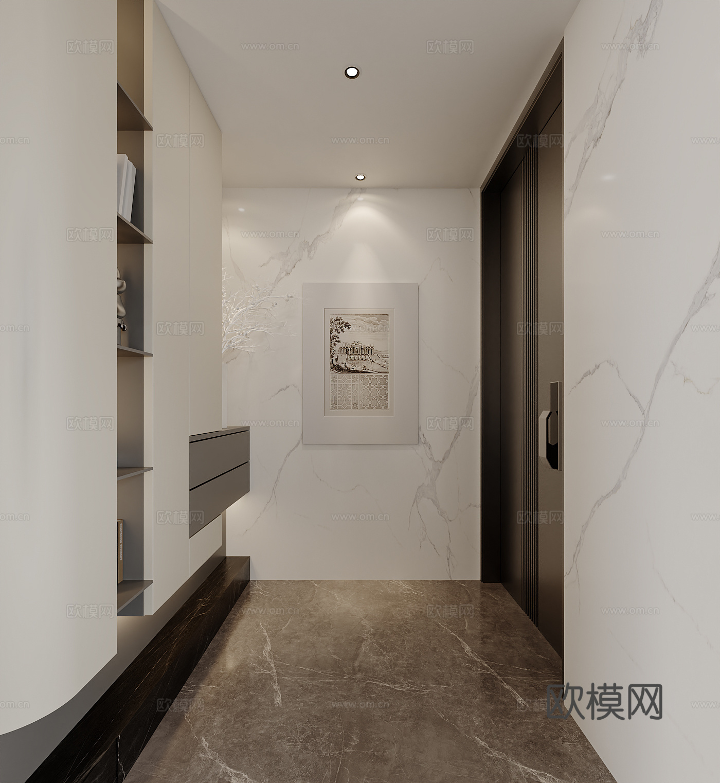 现代玄关 过道3d模型