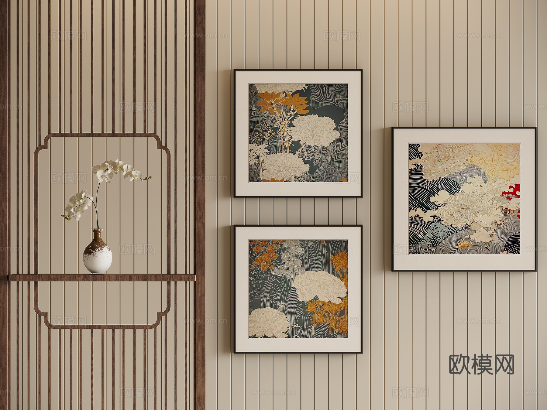 宋氏美学组合装饰画su模型