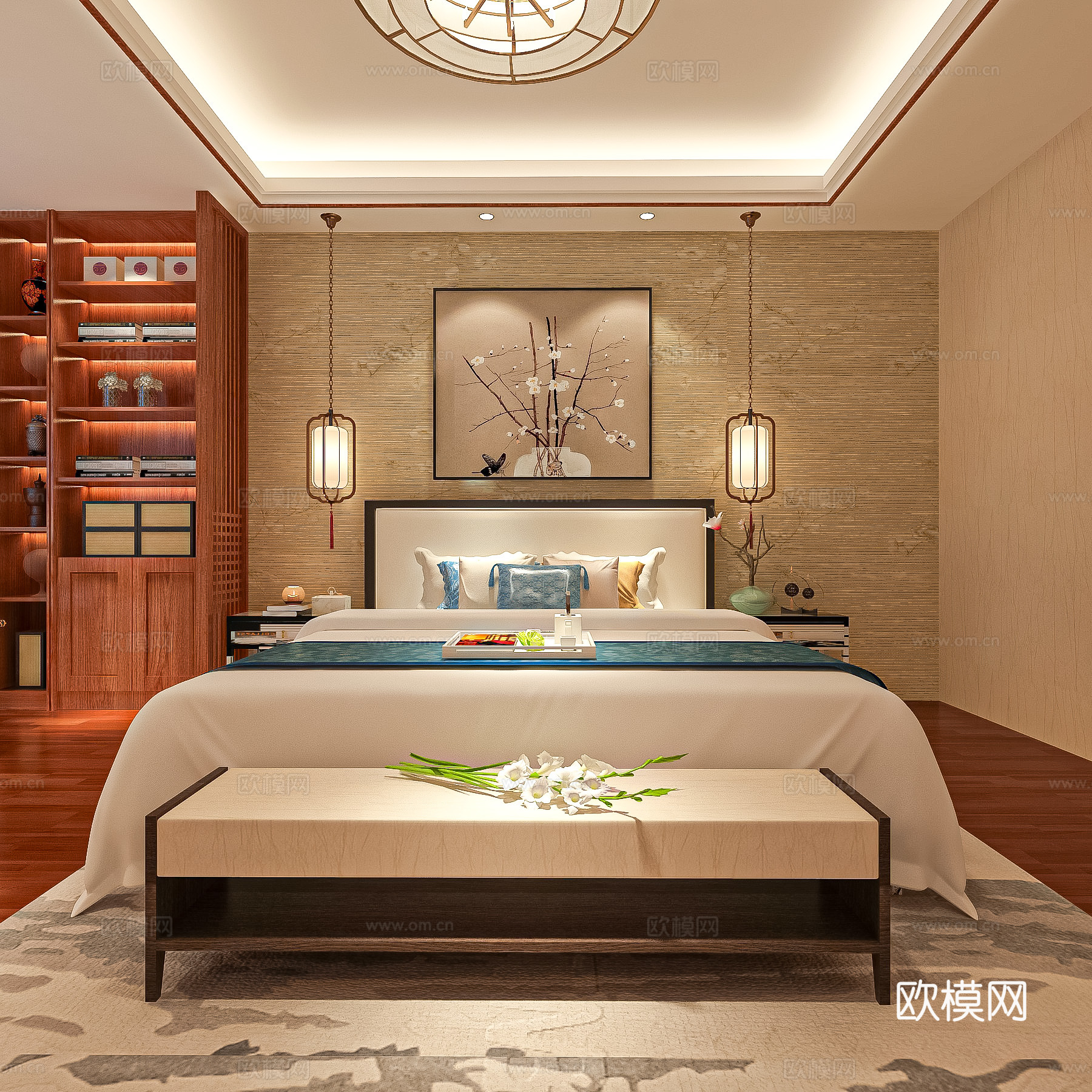 卧室su模型