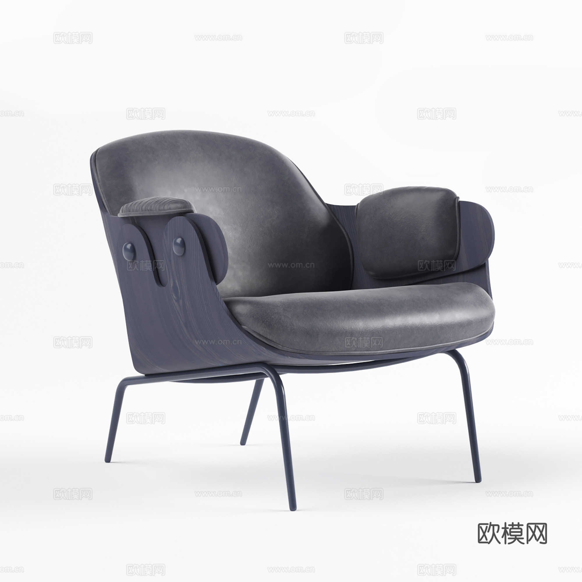 现代休闲椅  单椅 餐椅书椅su模型