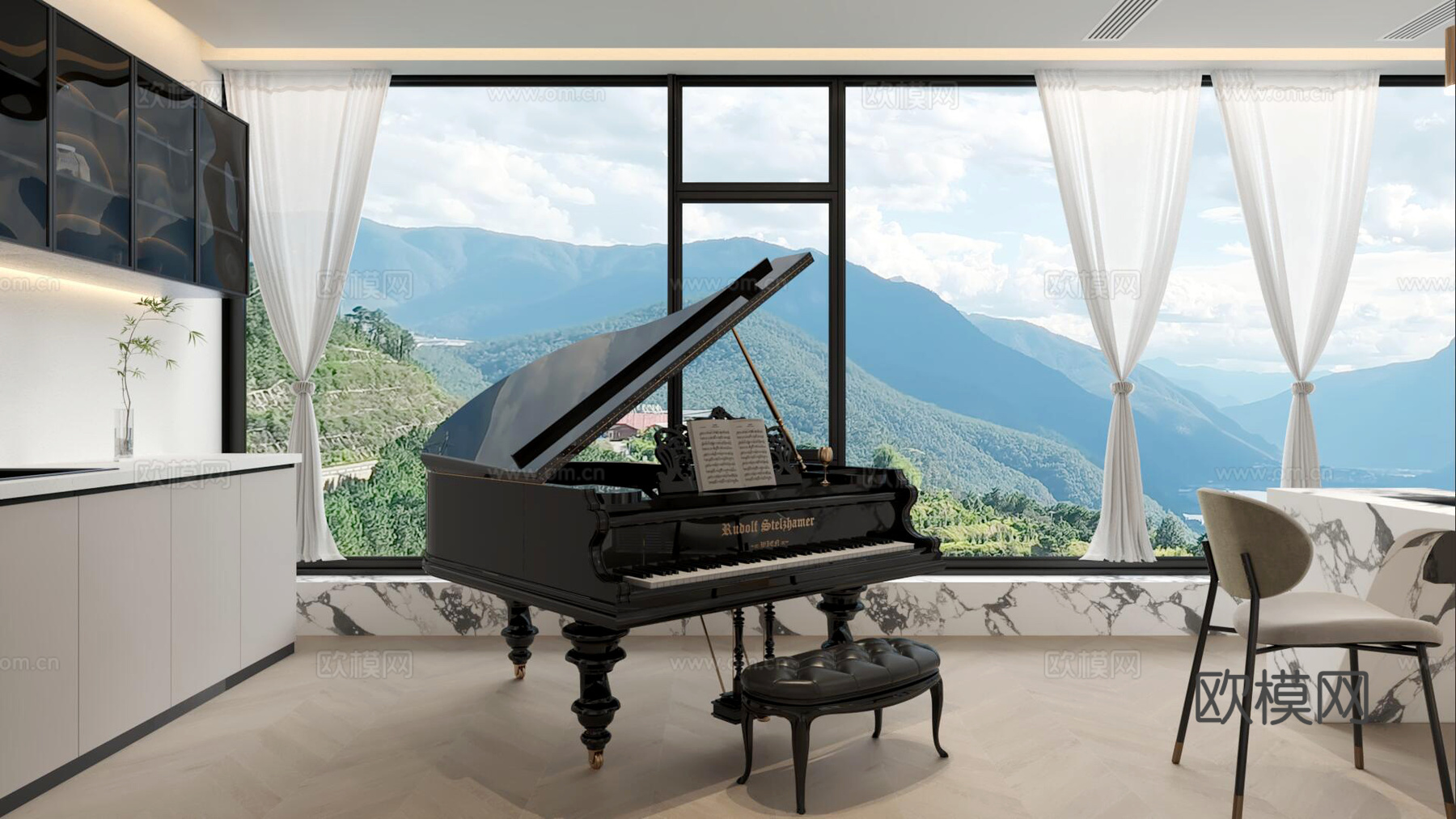 钢琴房3d模型