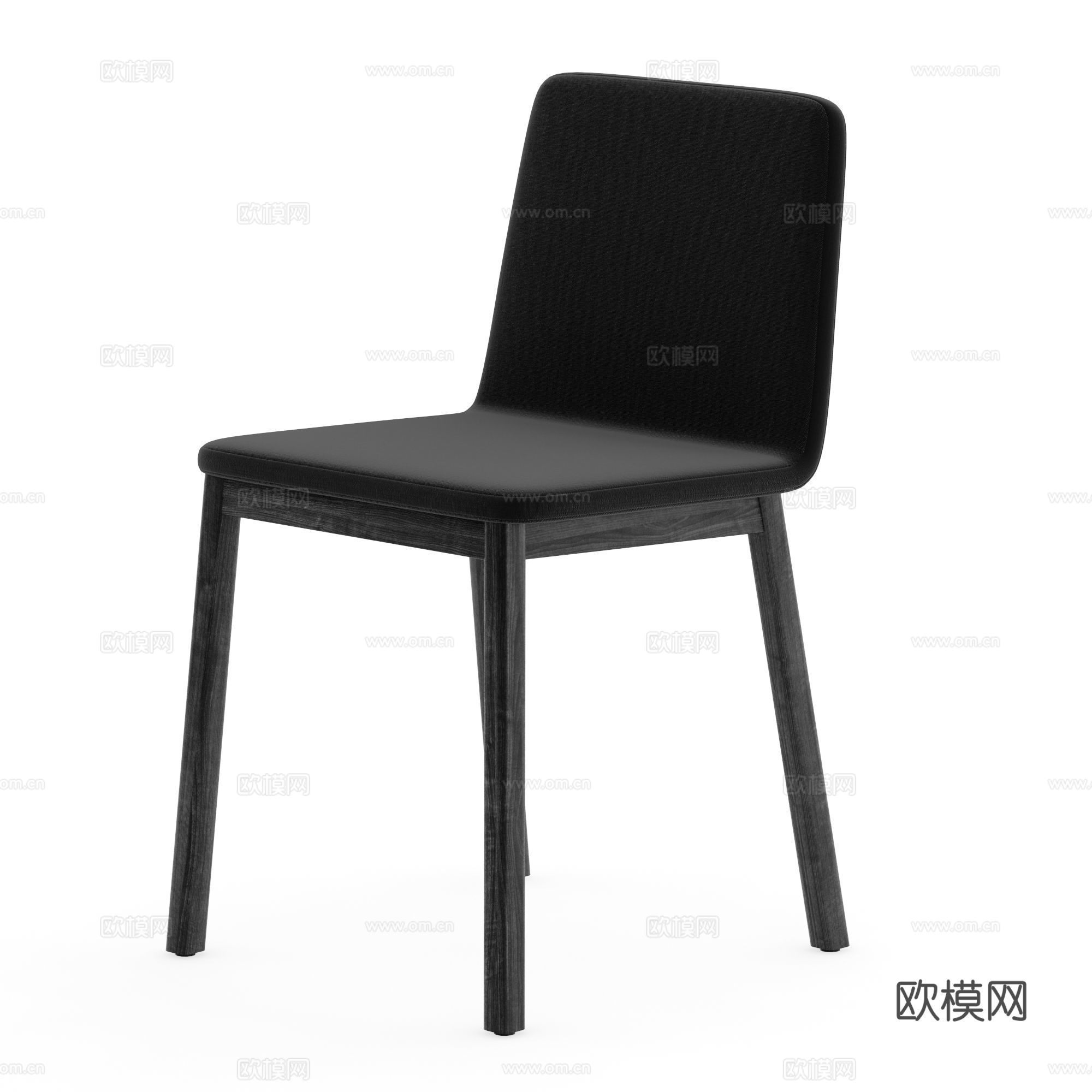 现代意式极简布艺椅子3d模型