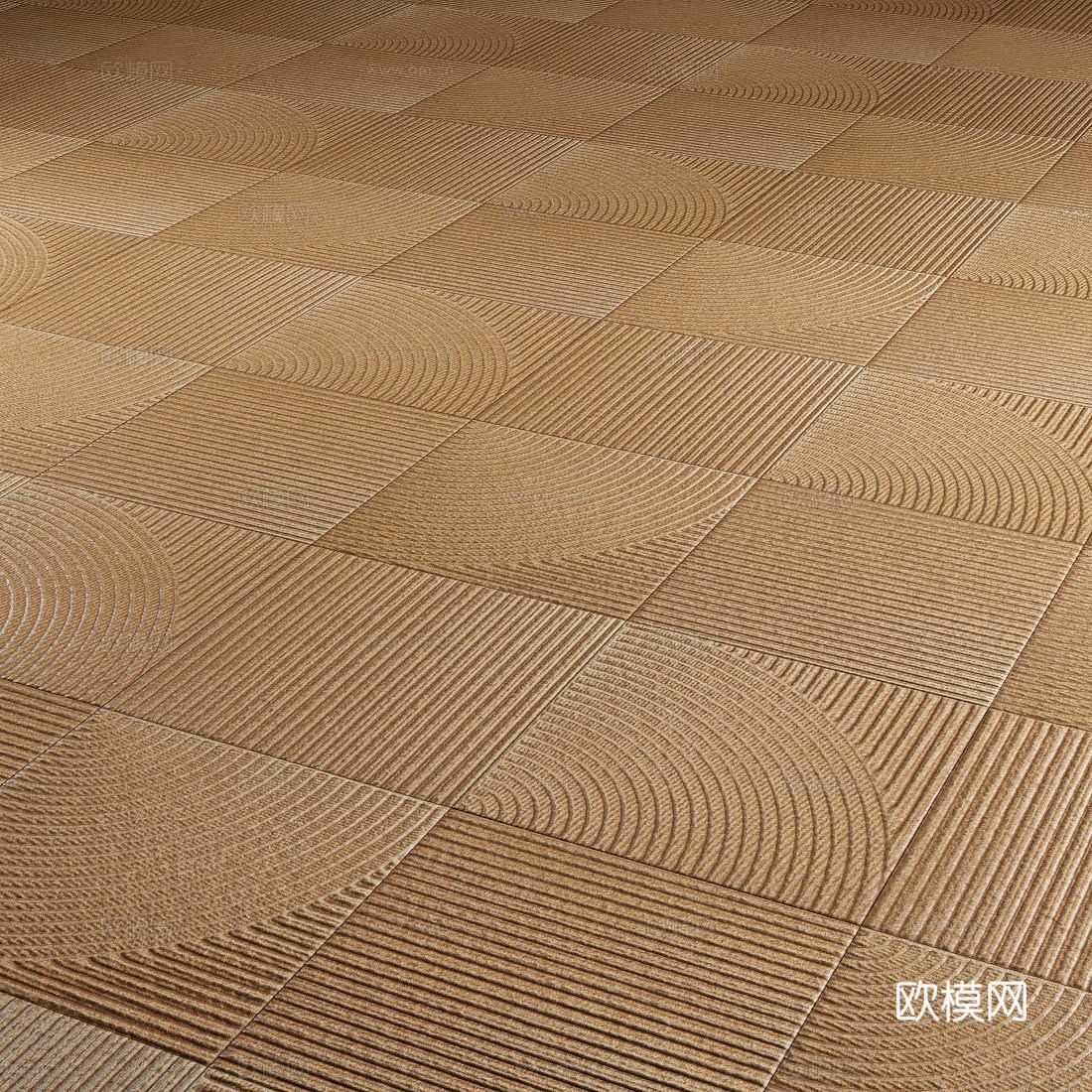 瓷砖 水泥砖 肌理砖 文化砖 条纹砖3d模型