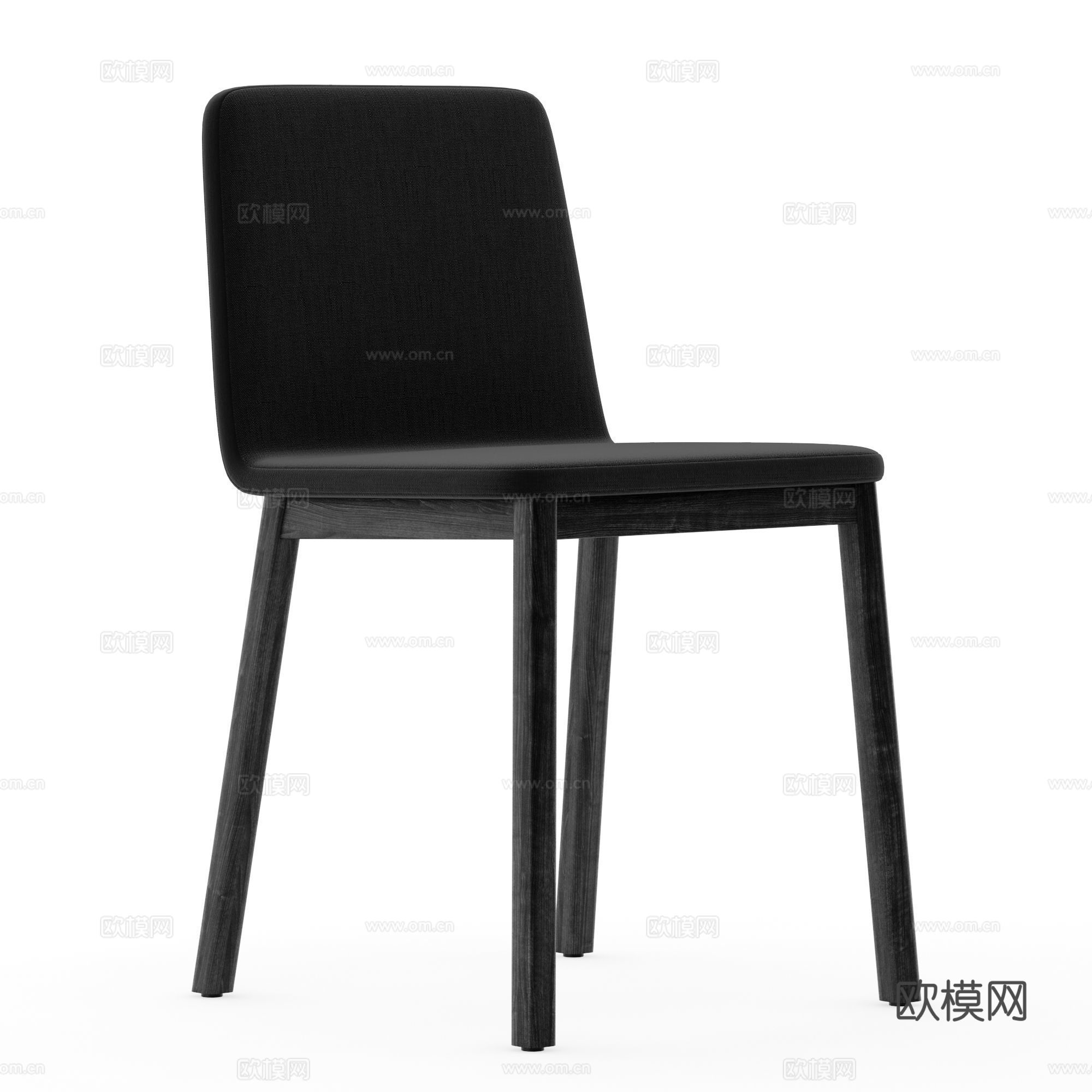 现代意式极简布艺椅子3d模型