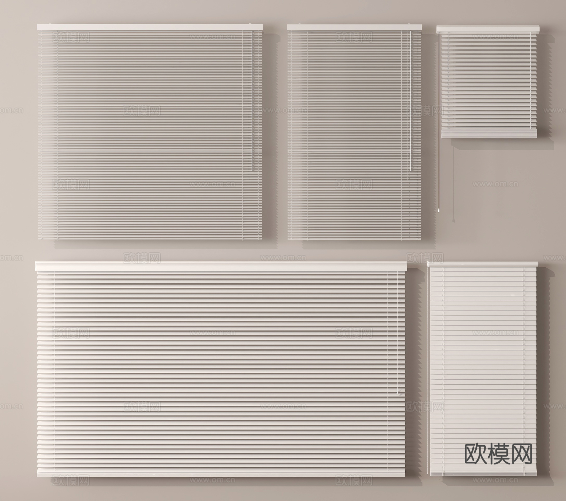 百叶窗帘 拉帘 卷帘3d模型