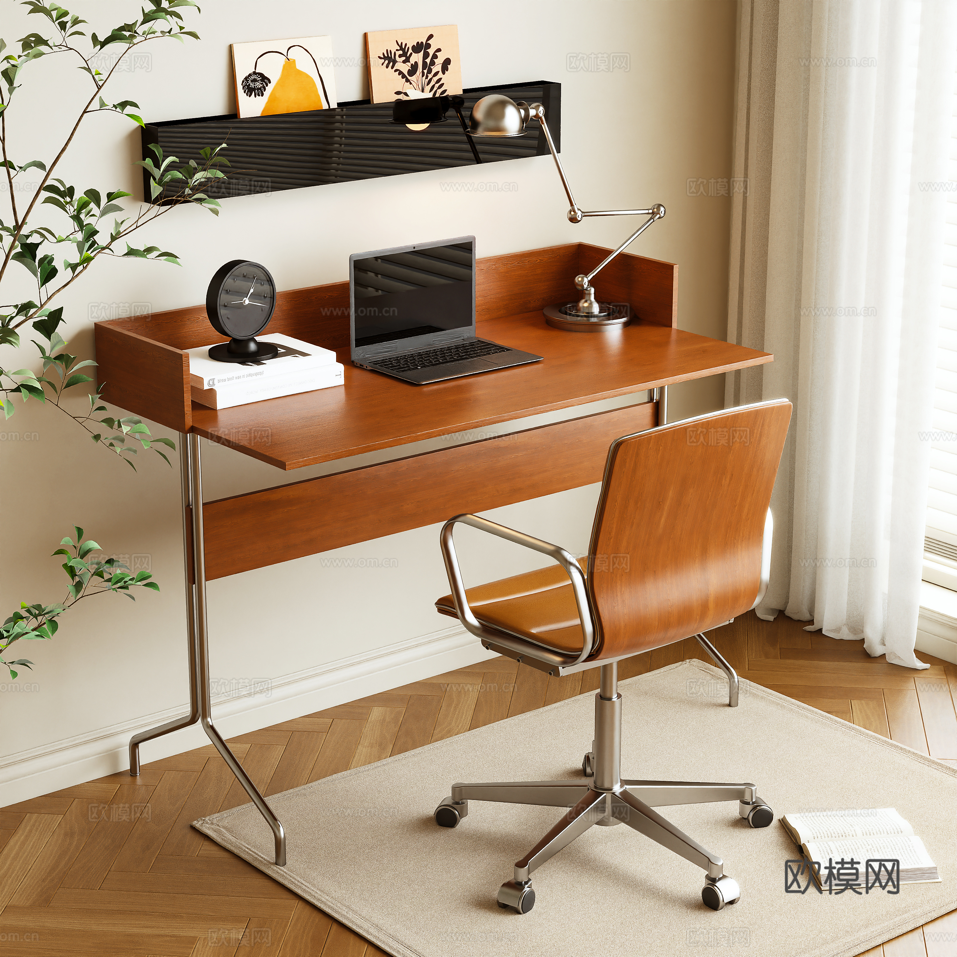 现代书柜 置物柜 边柜3d模型