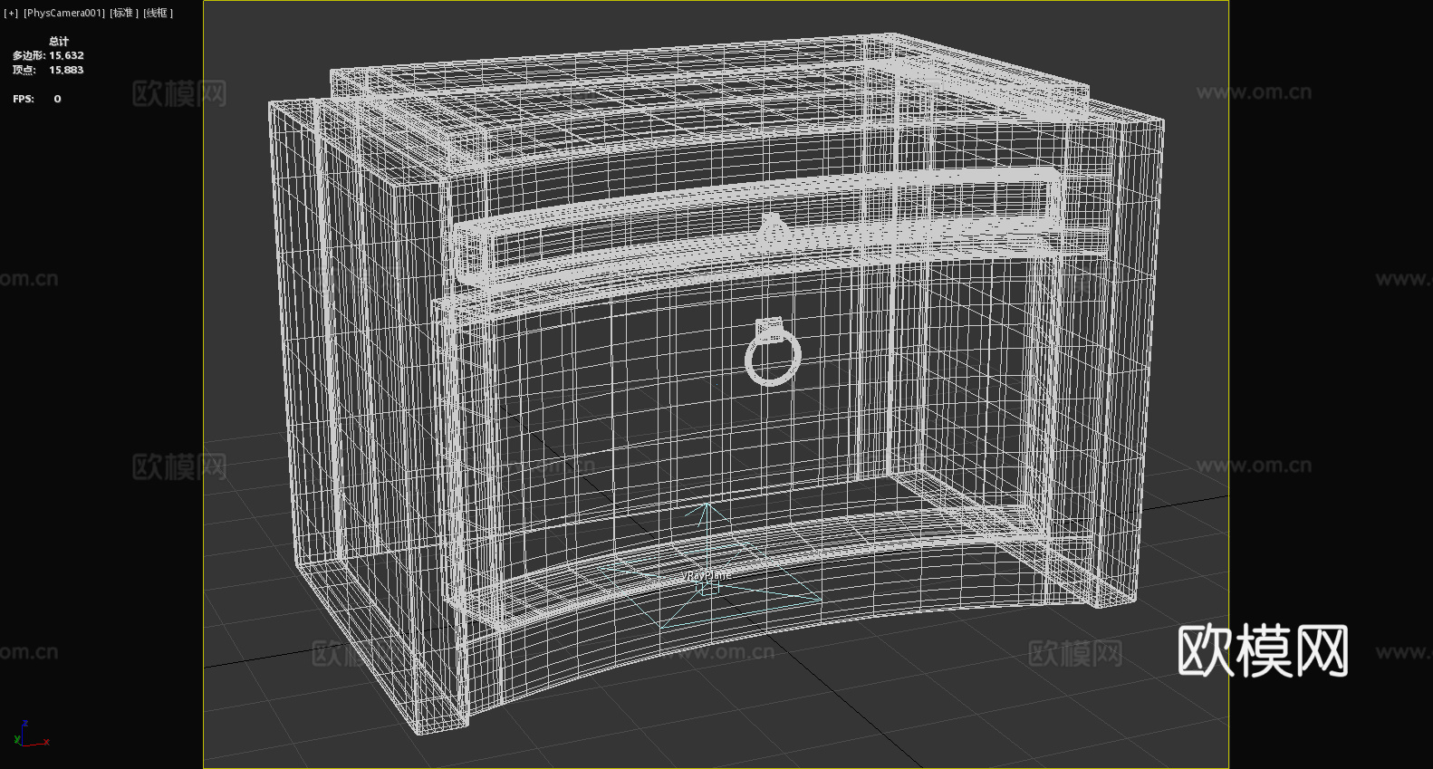 木柜 抽屉柜 储物柜 床头柜 矮柜 柜子3d模型