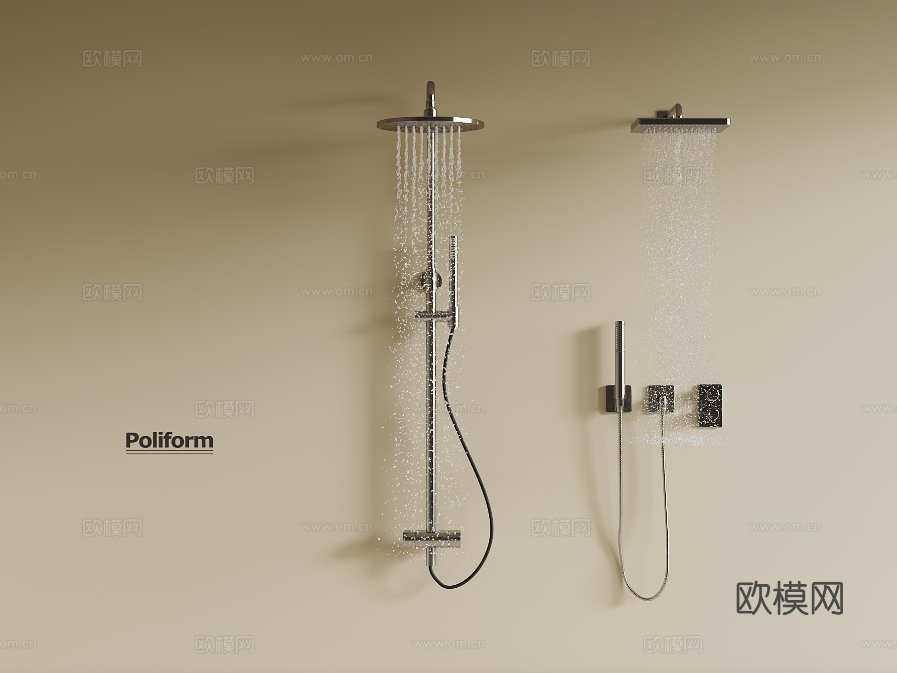 现代花洒3d模型下载