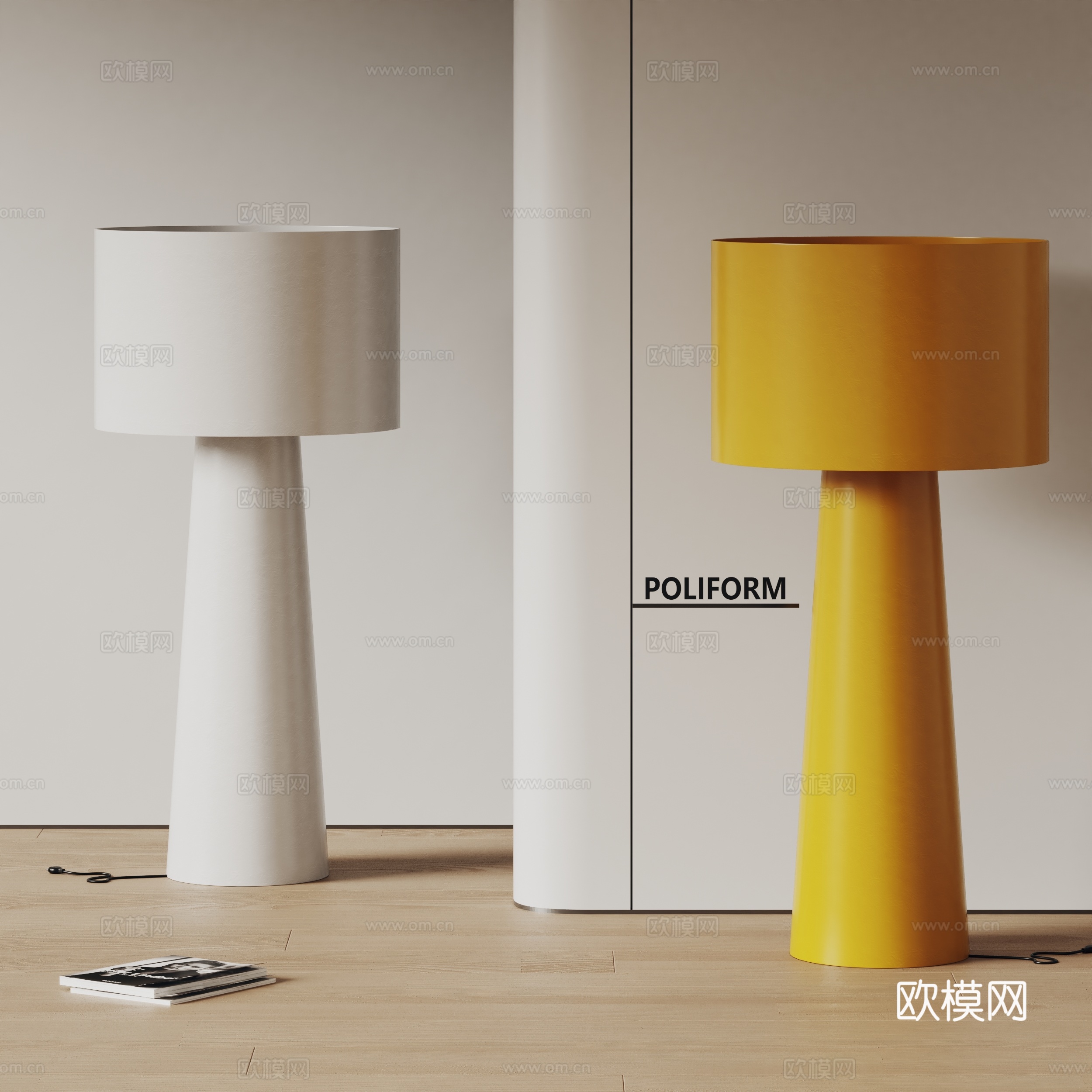 poliform现代落地灯 简约落地灯 包豪斯落地灯su模型