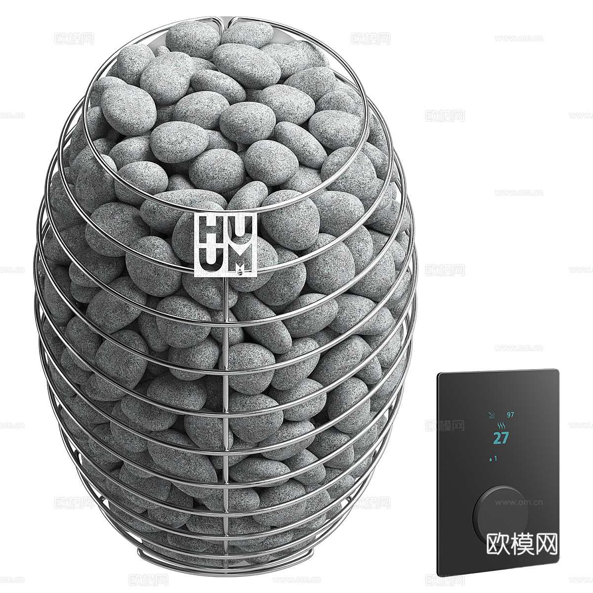 现代极简桑拿加热器3d模型
