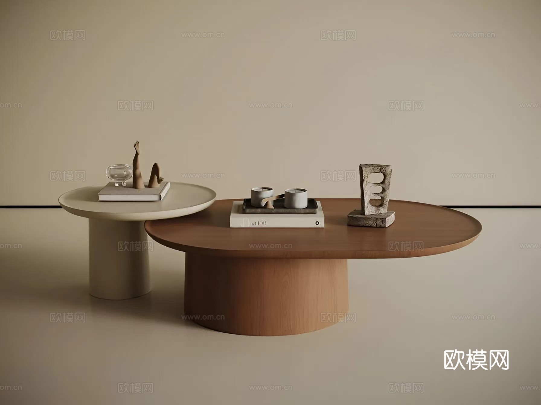 中古茶几_中古风茶几3d模型