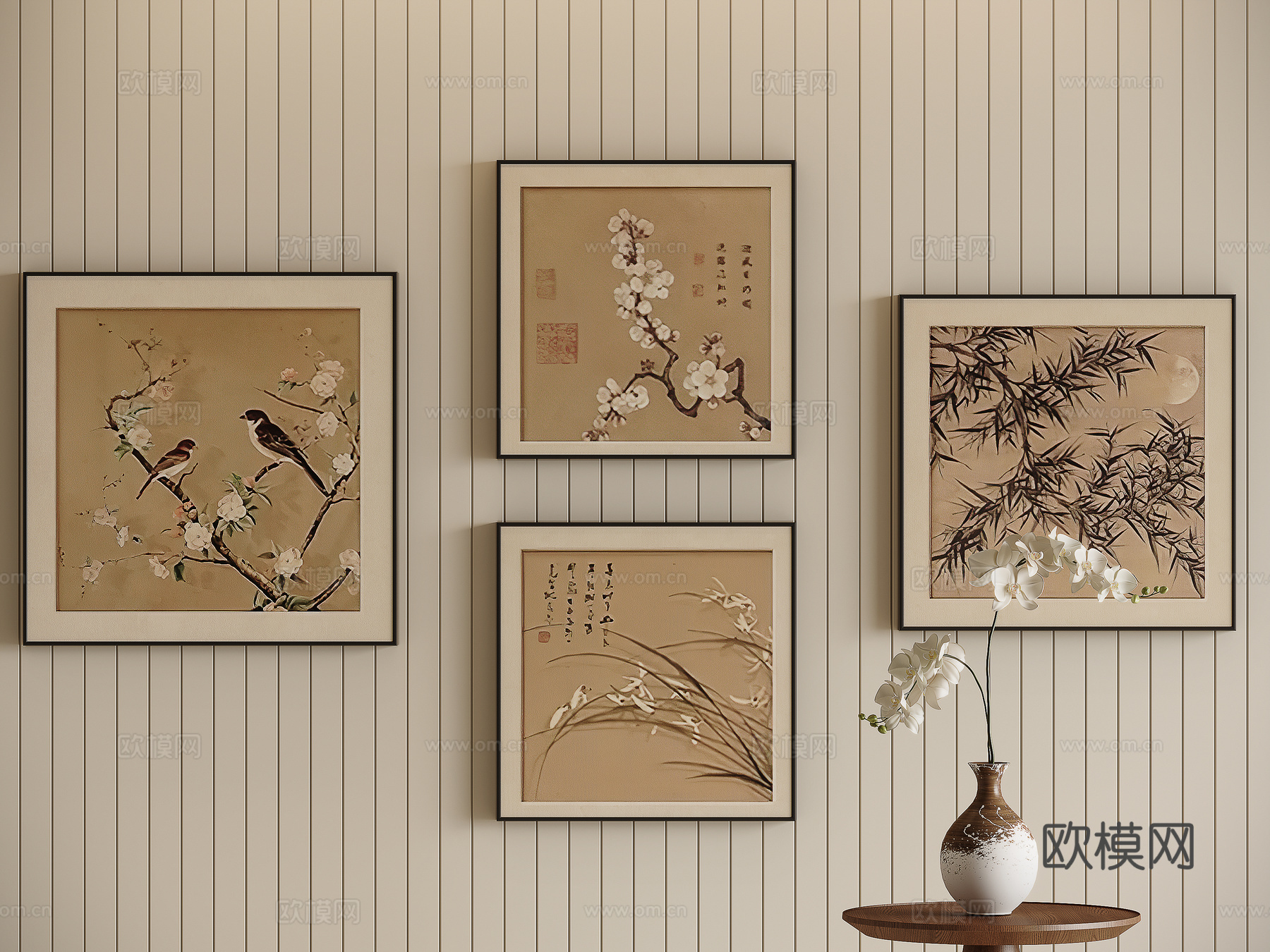 宋氏美学组合装饰画3d模型