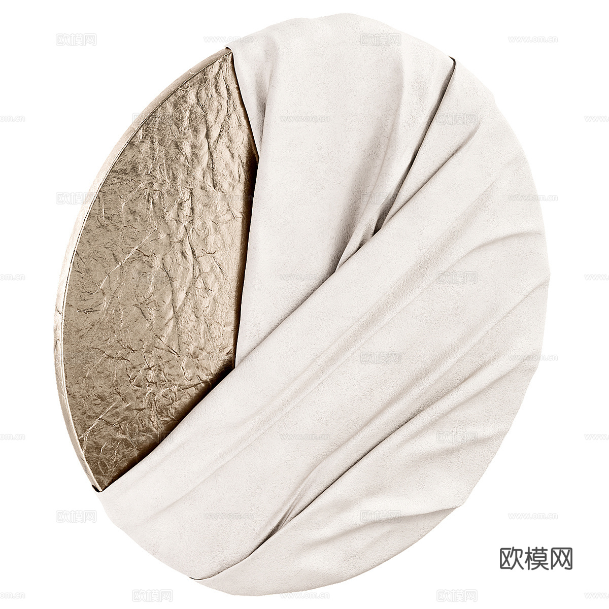 新中式墙饰圆形墙饰挂件3d模型