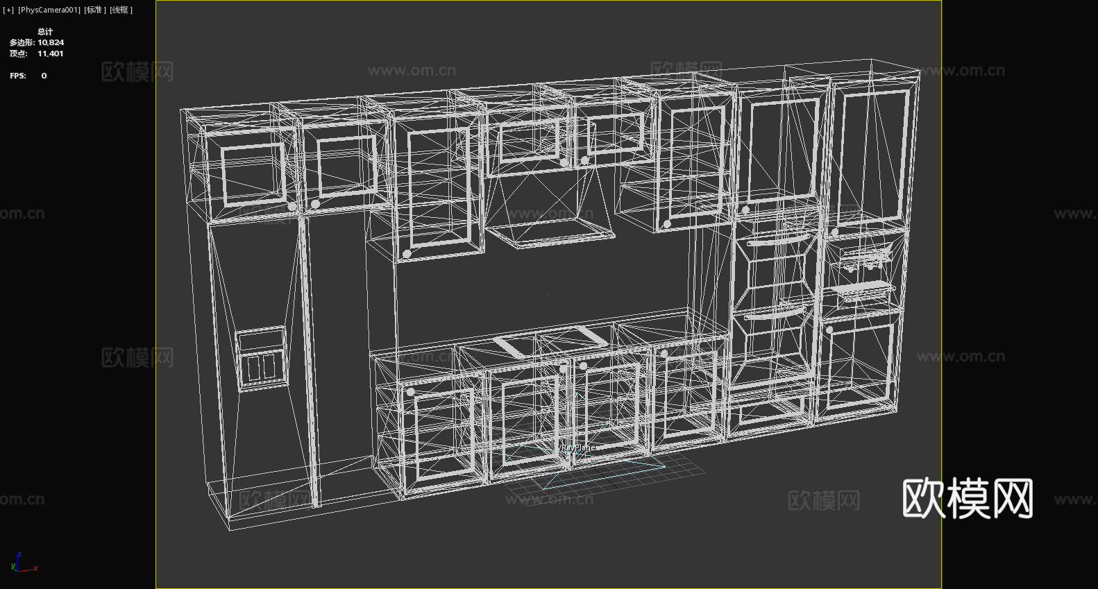 橱柜 整体厨房 吊柜 地柜 抽屉柜 柜子3d模型
