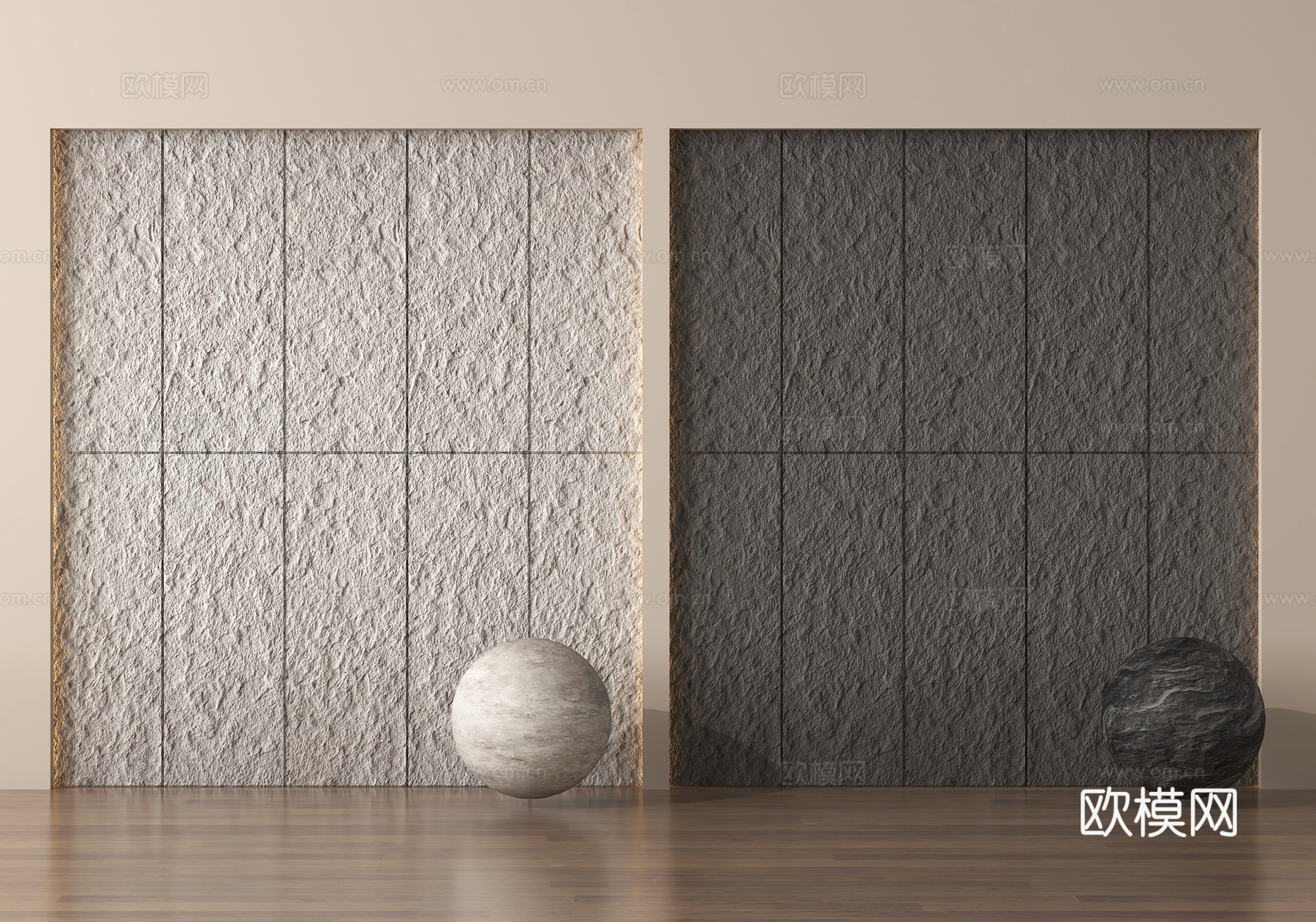 石英石背景墙3d模型