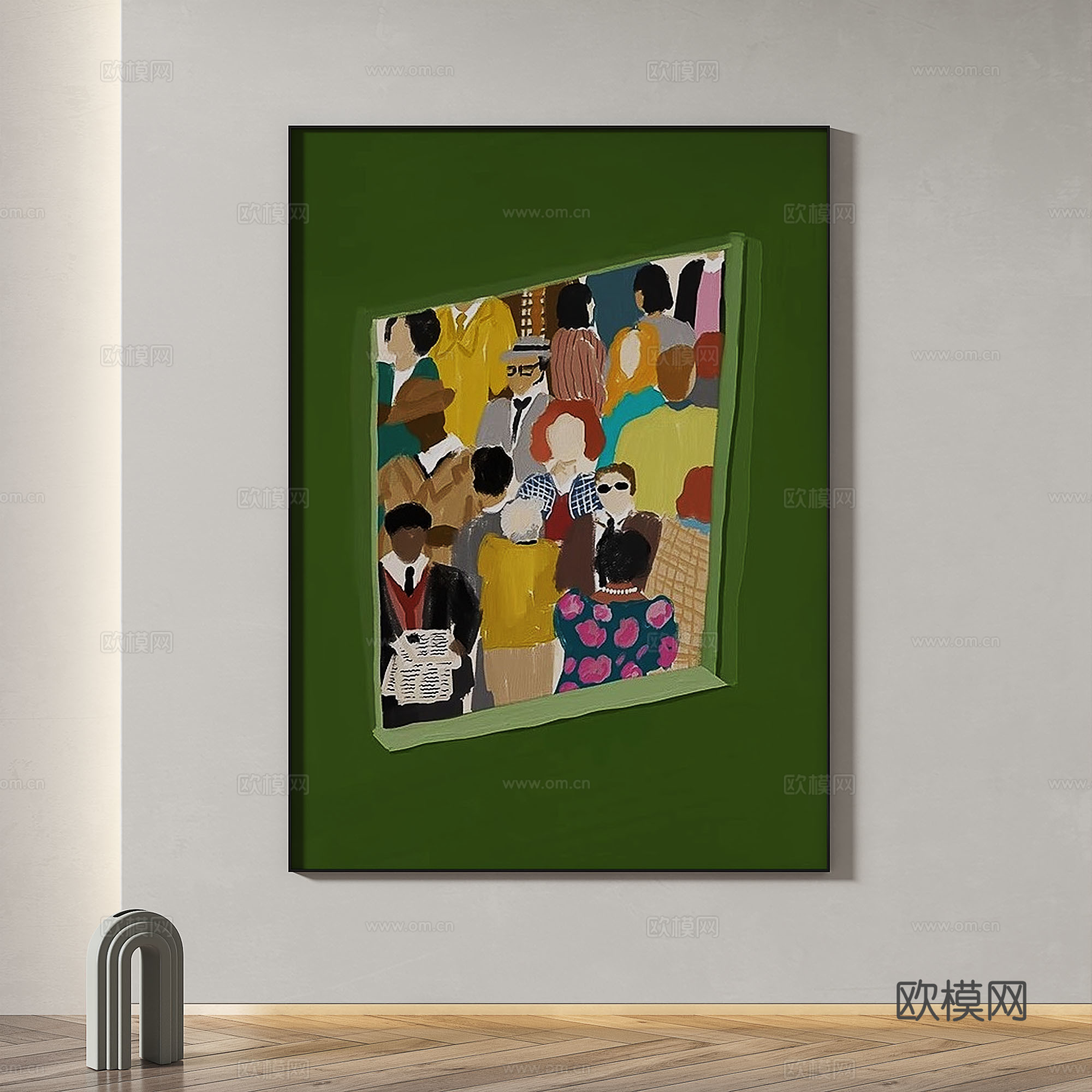 现代，简约，抽象，装饰画3d模型