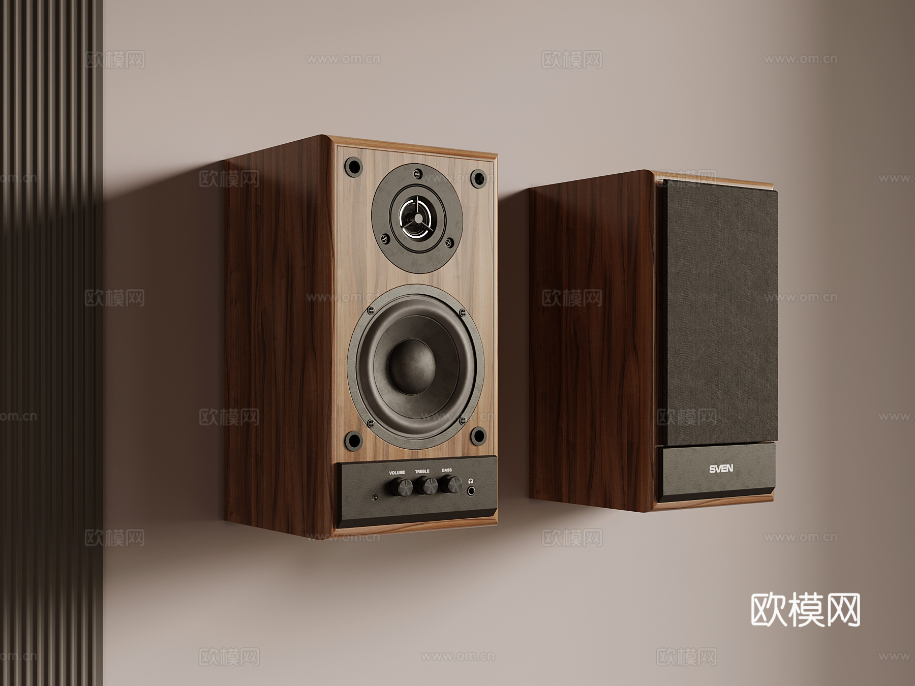 29现代音响 壁挂式音响3d模型