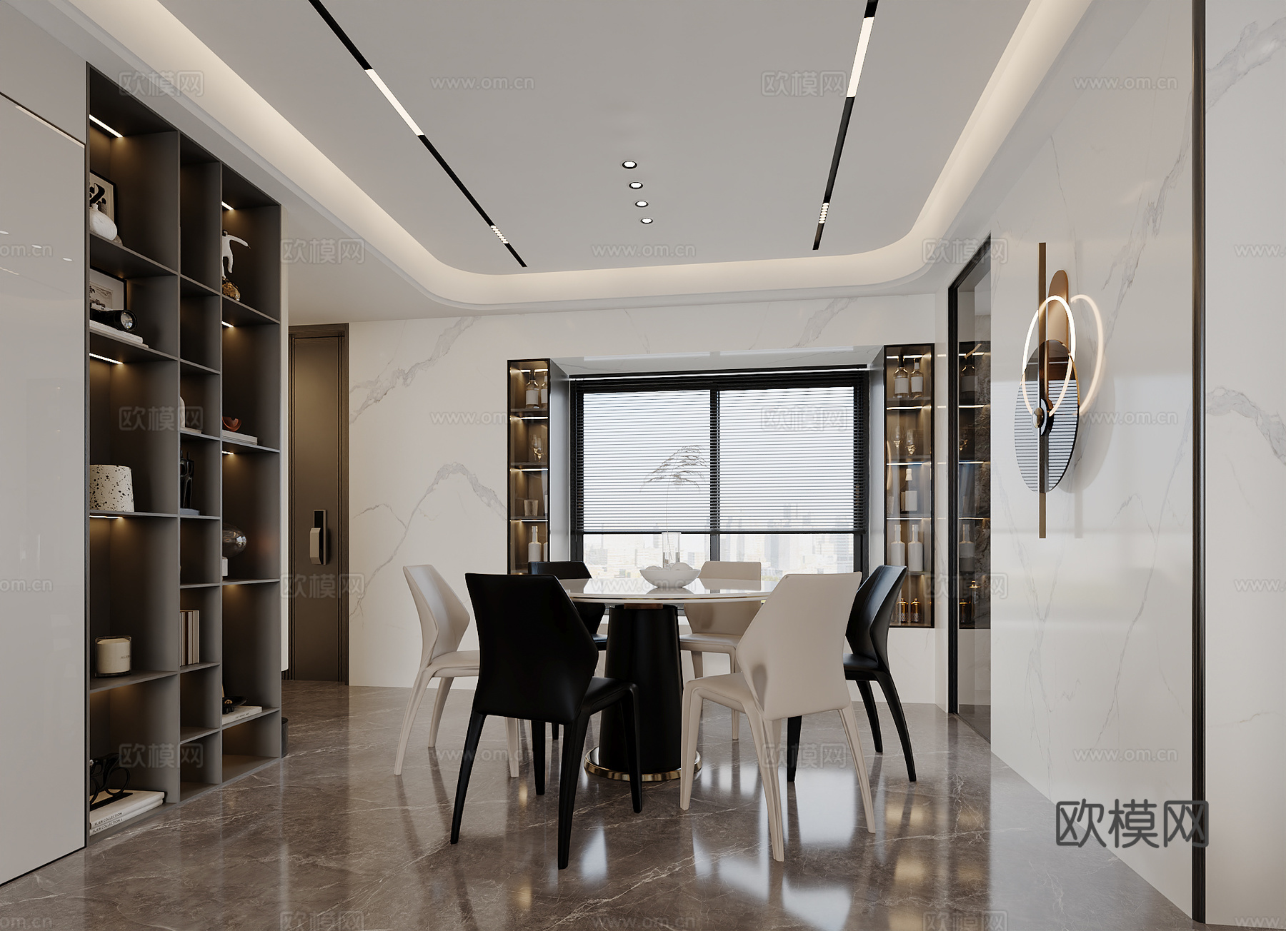 现代餐厅 意式餐厅3d模型