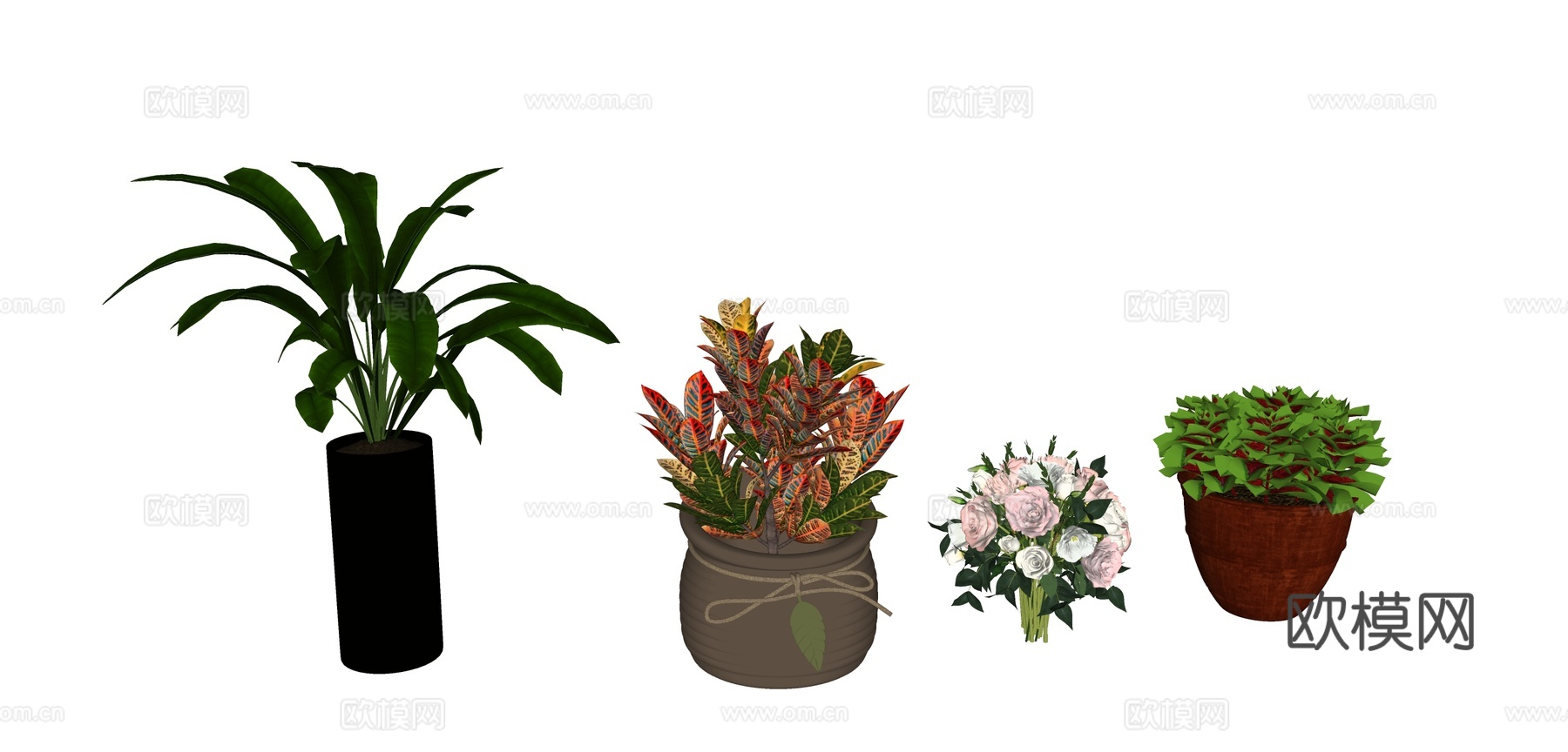 植物 盆栽su模型