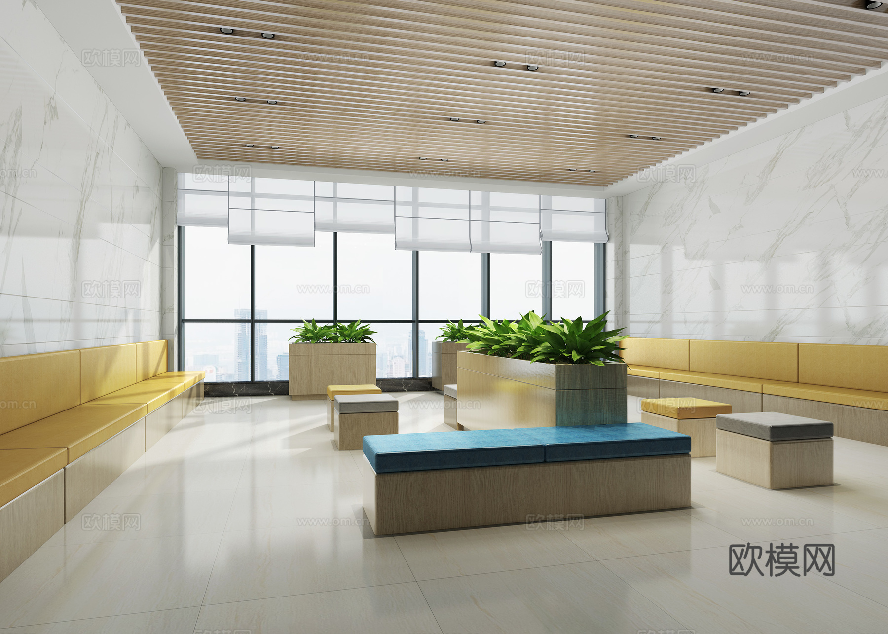 现代 公共休息区3d模型