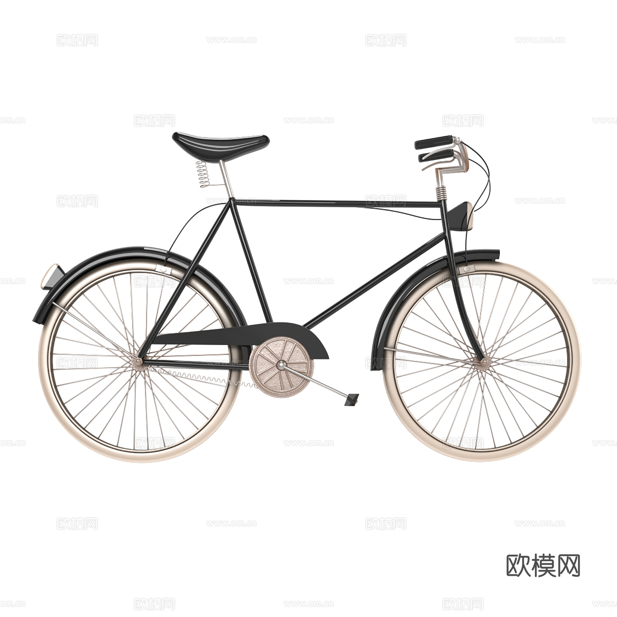 现代自行车  自行车摆件su模型