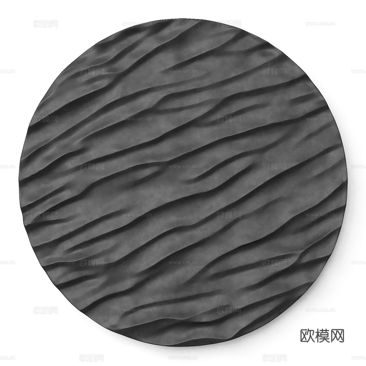 现代意式轻奢圆形墙饰挂件3d模型