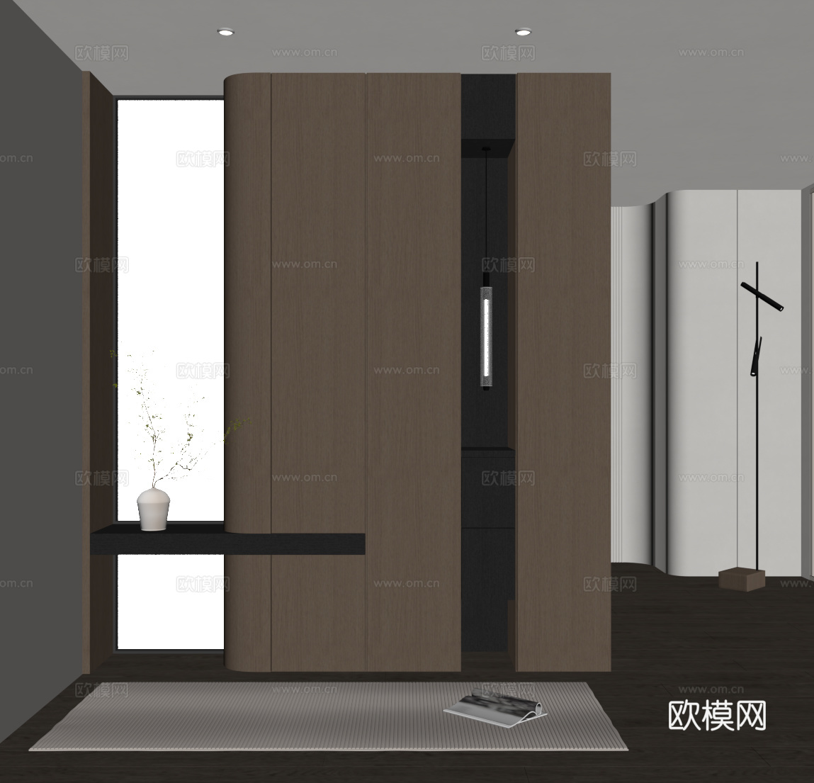 现代意式玄关su模型