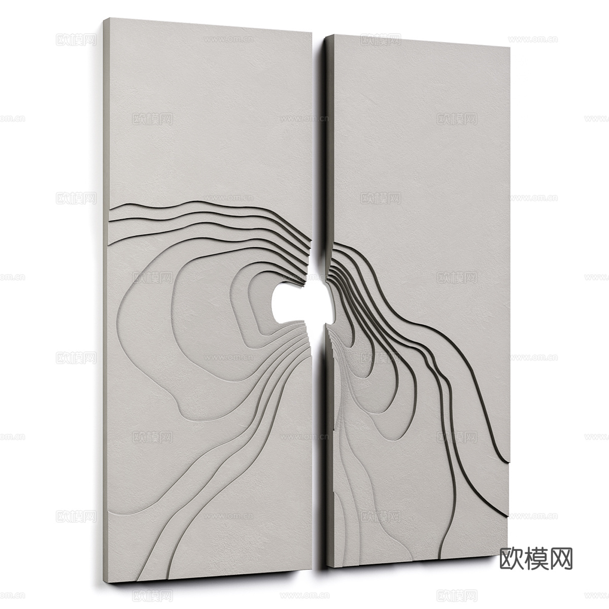 新中式墙饰挂件3d模型