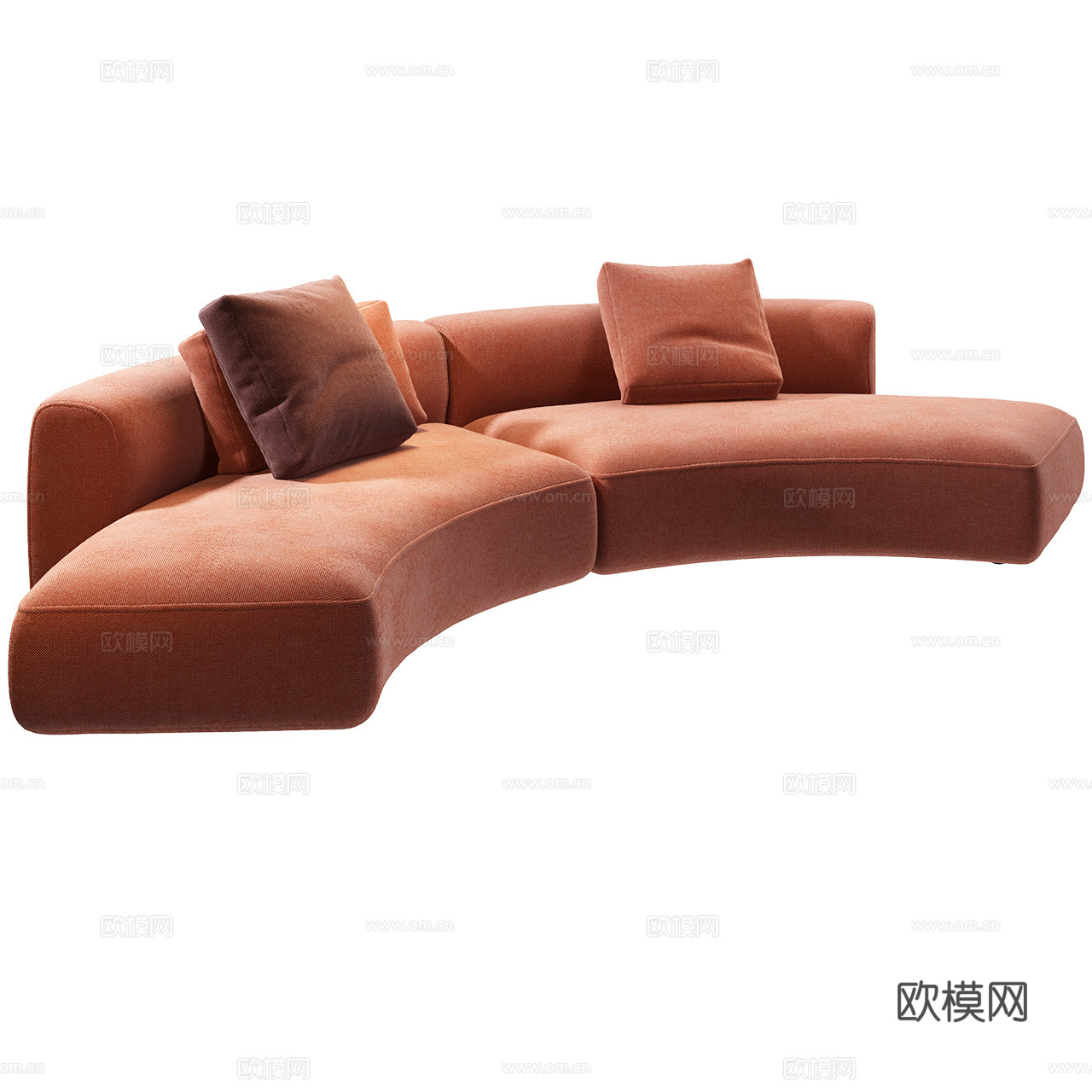 MDF Italia 极简沙发 布艺沙发 弧形沙发 模块沙发3d模型