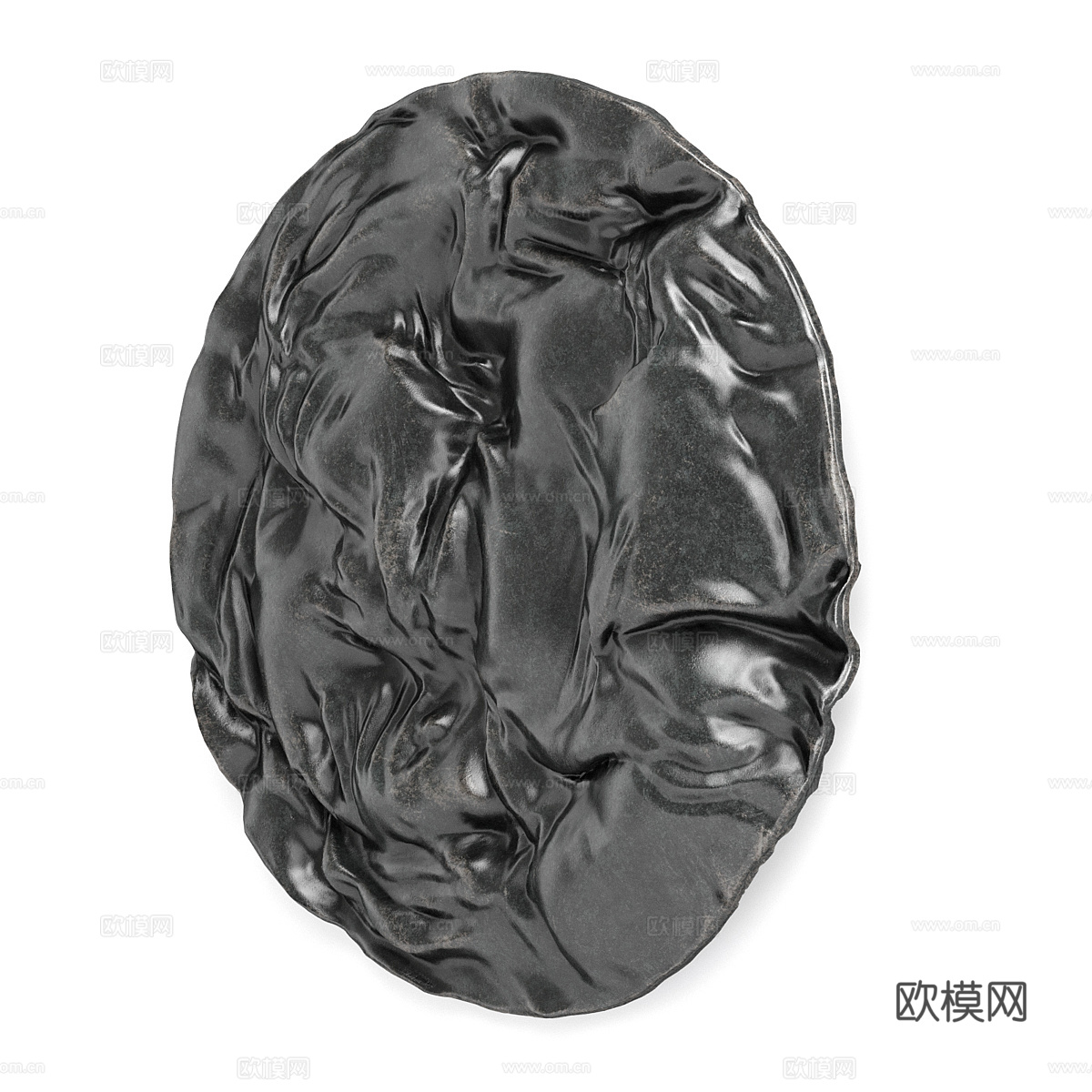 现代意式极简圆形墙饰挂件3d模型