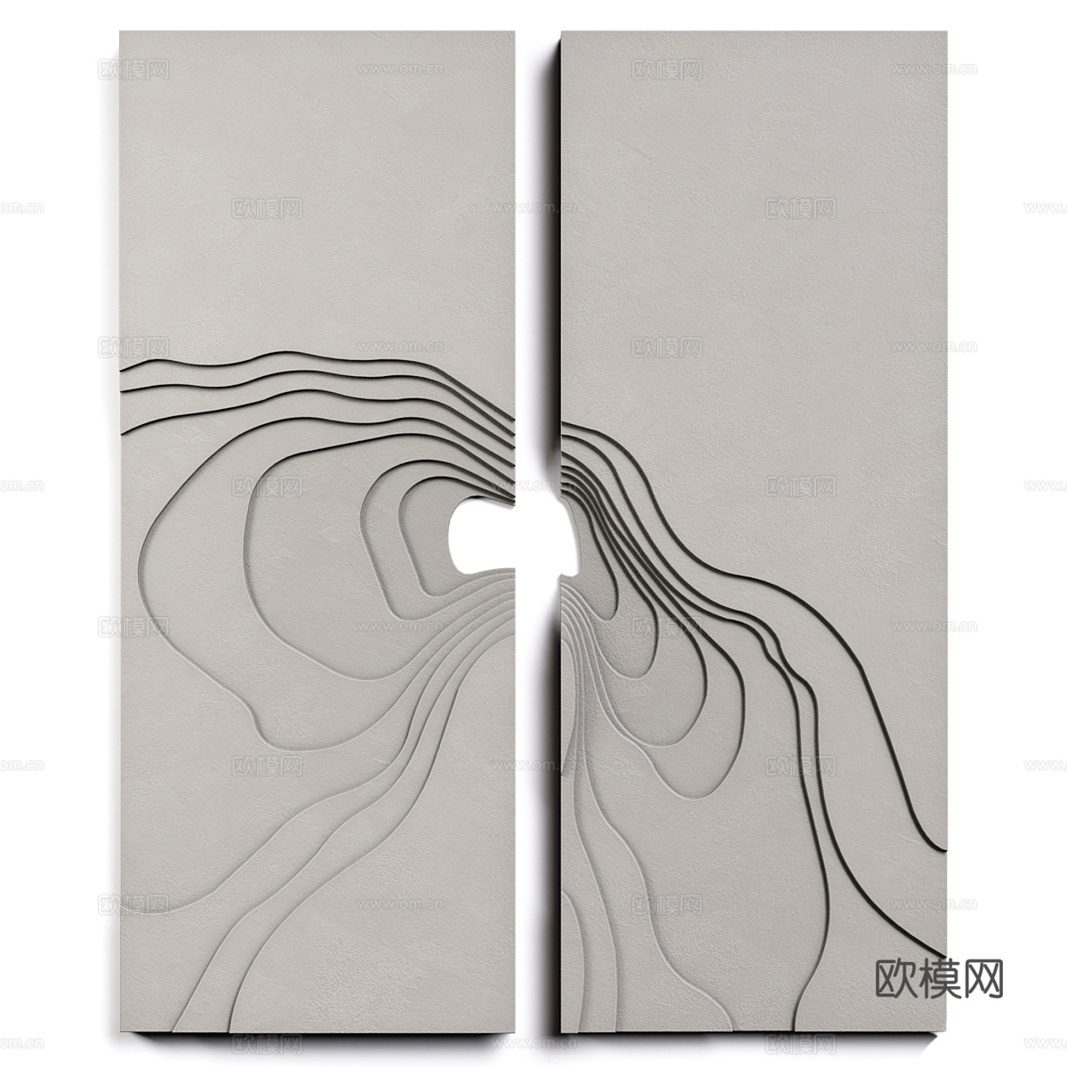 新中式墙饰挂件3d模型